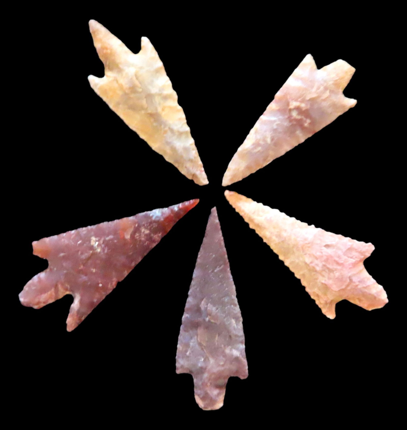 Grouping of Authentic Neolithic Arrowheads found in Africa.   These points come from the neolithic (1 of 3)