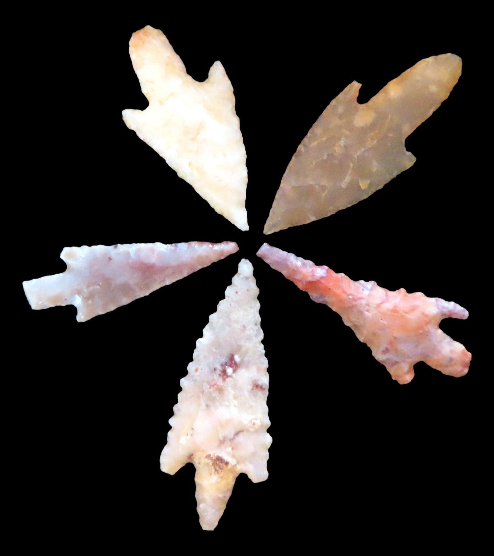 Grouping of Authentic Neolithic Arrowheads found in Africa.   These points come from the neolithic (1 of 3)