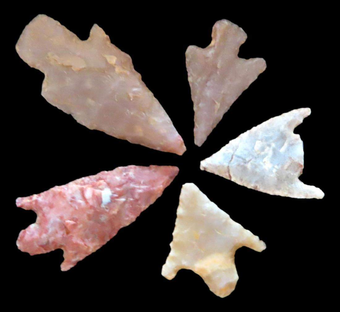 Grouping of Authentic Neolithic Arrowheads found in Africa.   These points come from the neolithic (1 of 3)