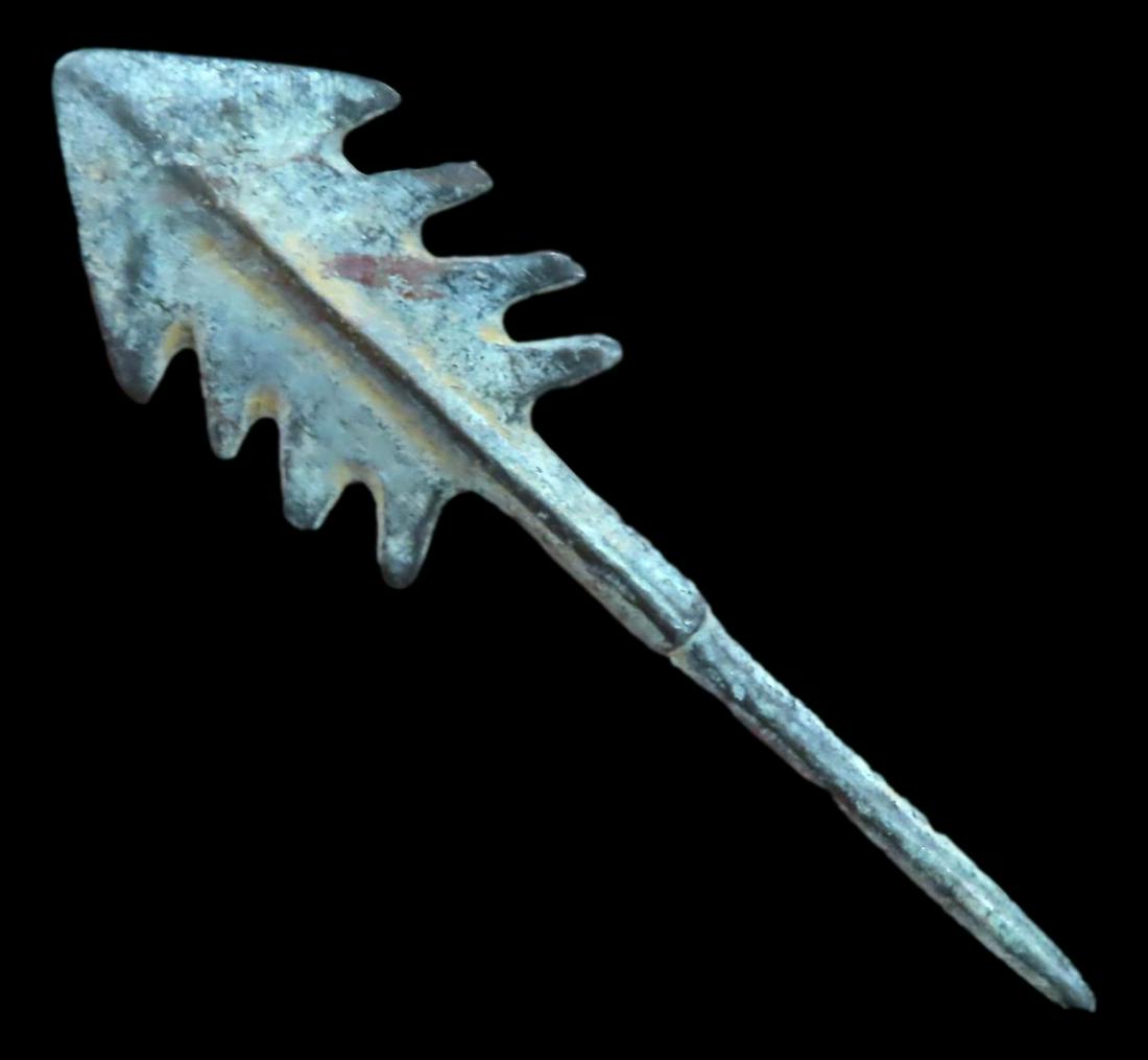 Egyptian Bronze Arrowhead. Please see photos for condition and length. (1 of 4)