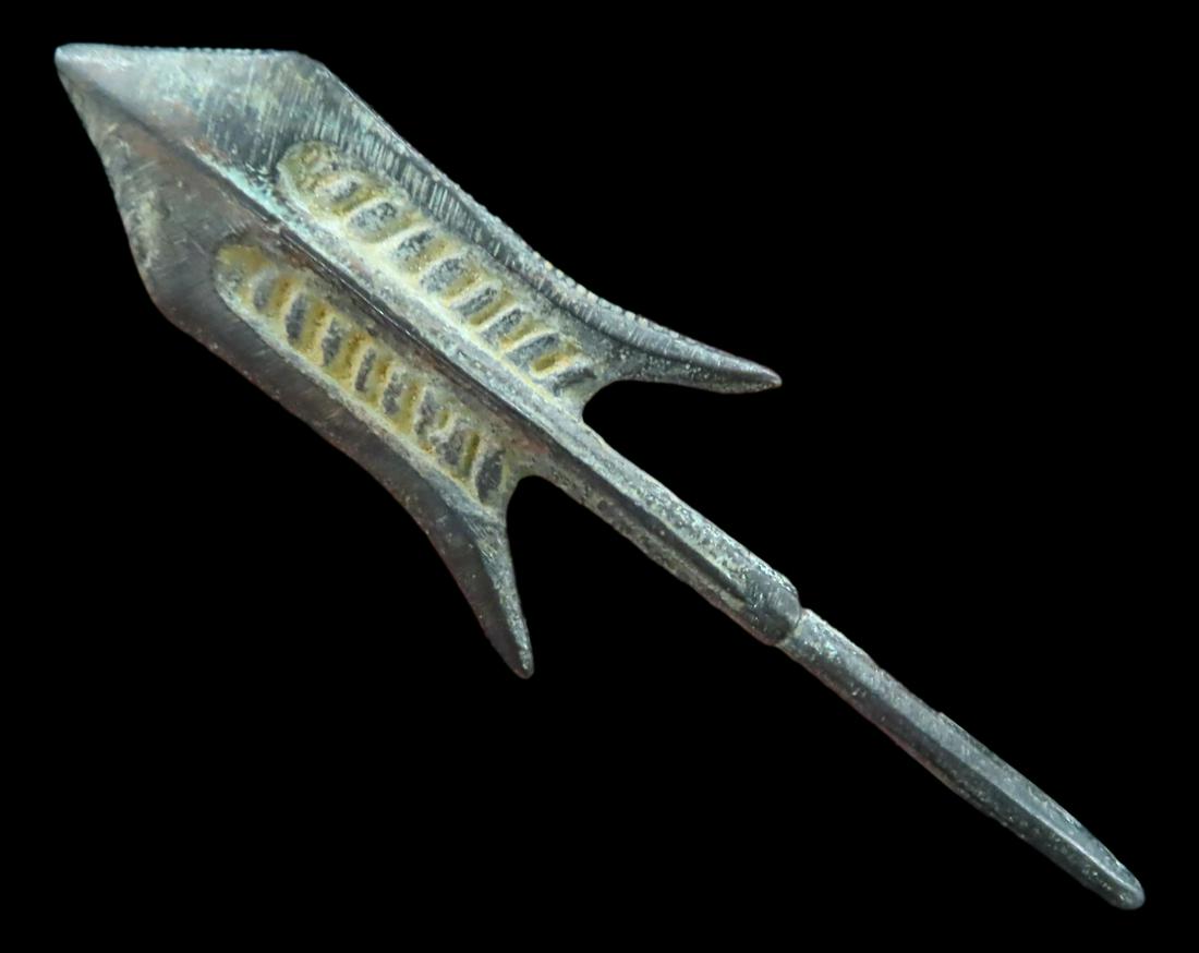 Egyptian Bronze Arrowhead. Please see photos for condition and length. (1 of 4)