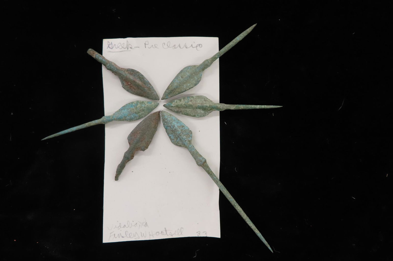 Greek Pre-Classic Bronze Arrowheads. Please see photos for condition, length and more information. (1 of 4)