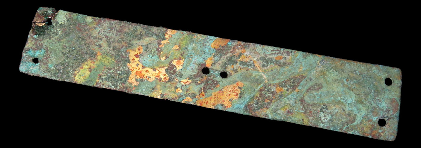 5 1/8" Piece of Breast Plate from the EX Tom Browner from Davenport, Iowa Collection: 5 1/8" Piece of Breast Plate from the EX Tom Browner from Davenport, Iowa Collection