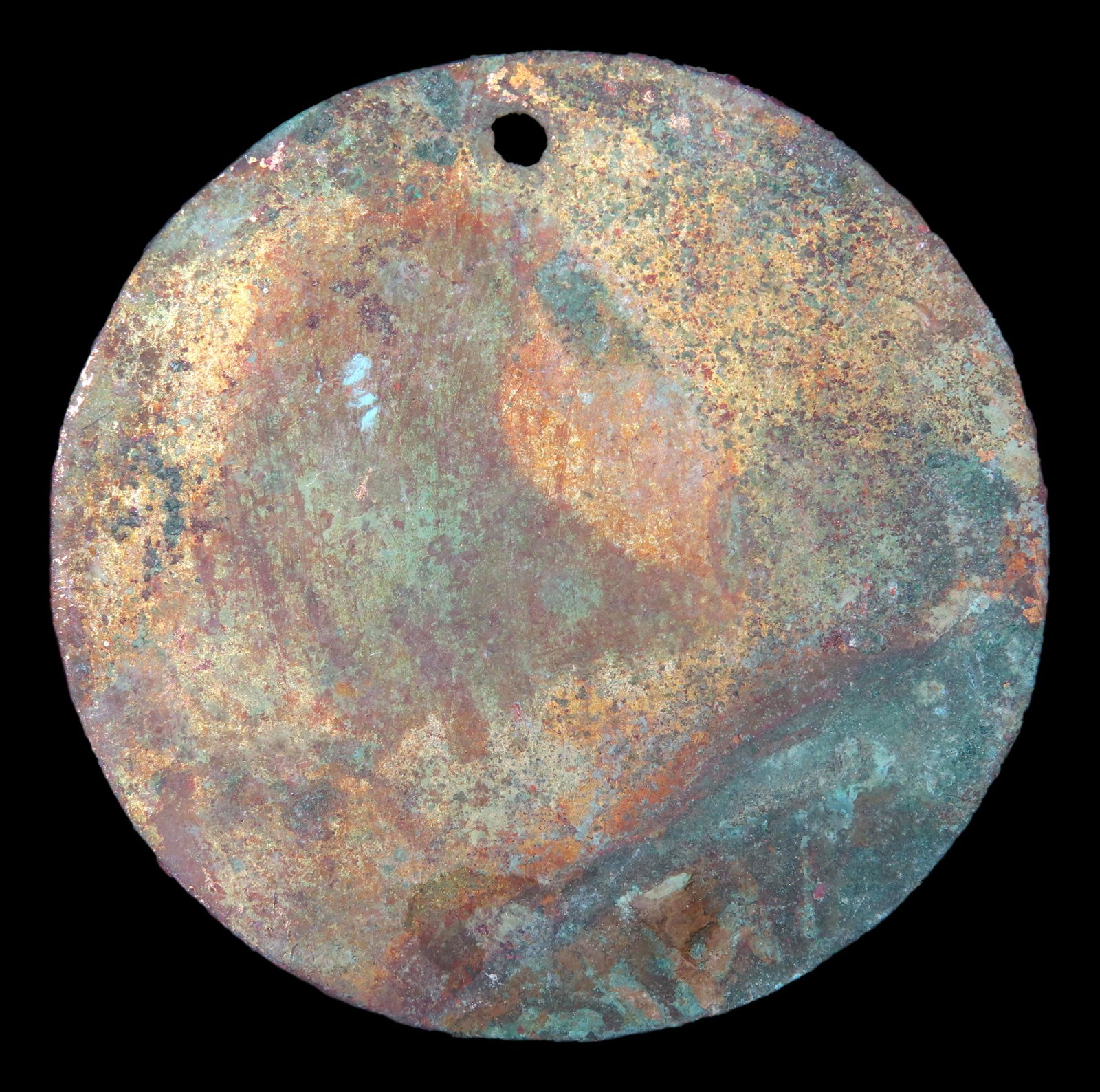 2 3/4" Copper Disk from the EX Tom Browner from Davenport, Iowa Collection (1 of 10)