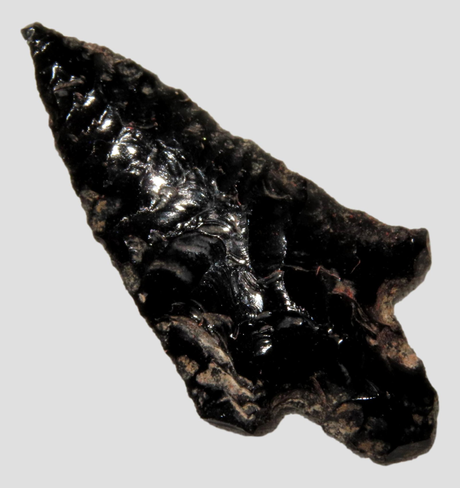 2 5/8" Pre-Columbian Obsidian Arrowhead. Collection of Steve Burks from Springfield, Missouri (1 of 7)