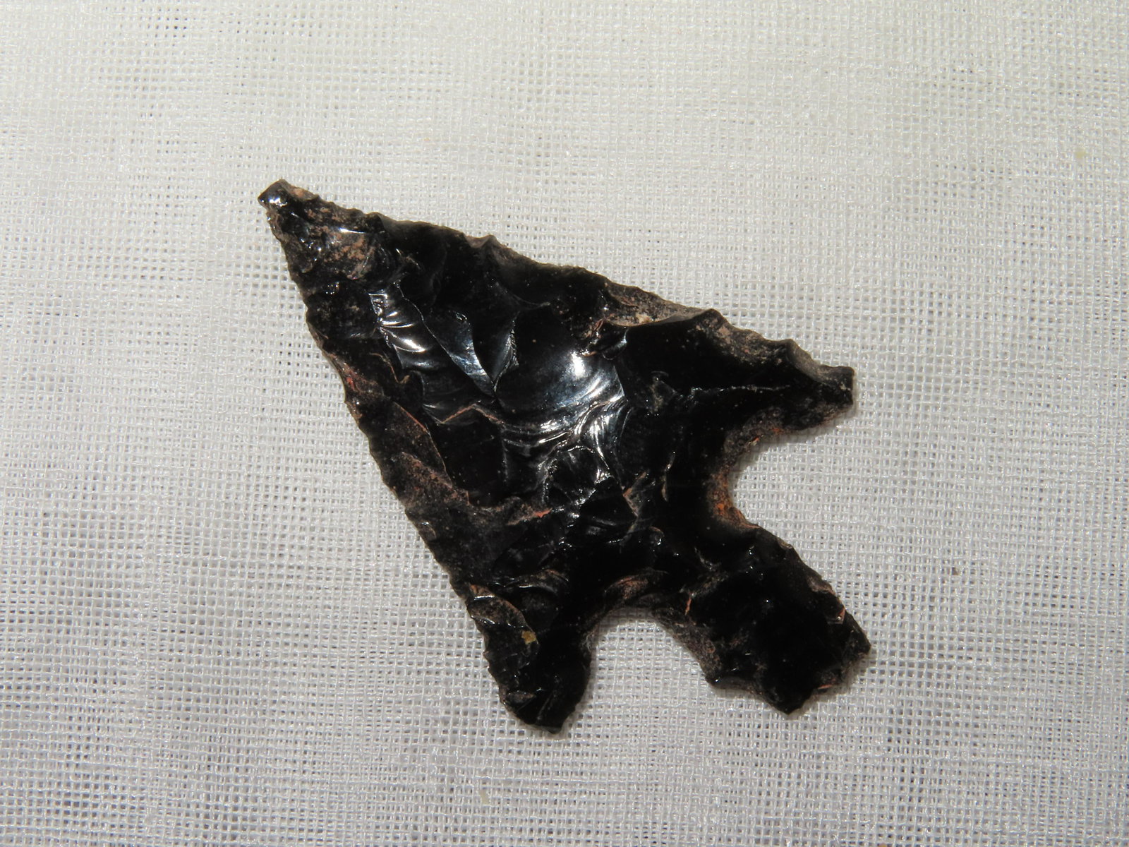 2" Pre-Columbian Obsidian Arrowhead. Collection of Steve Burks from Springfield, Missouri (1 of 7)