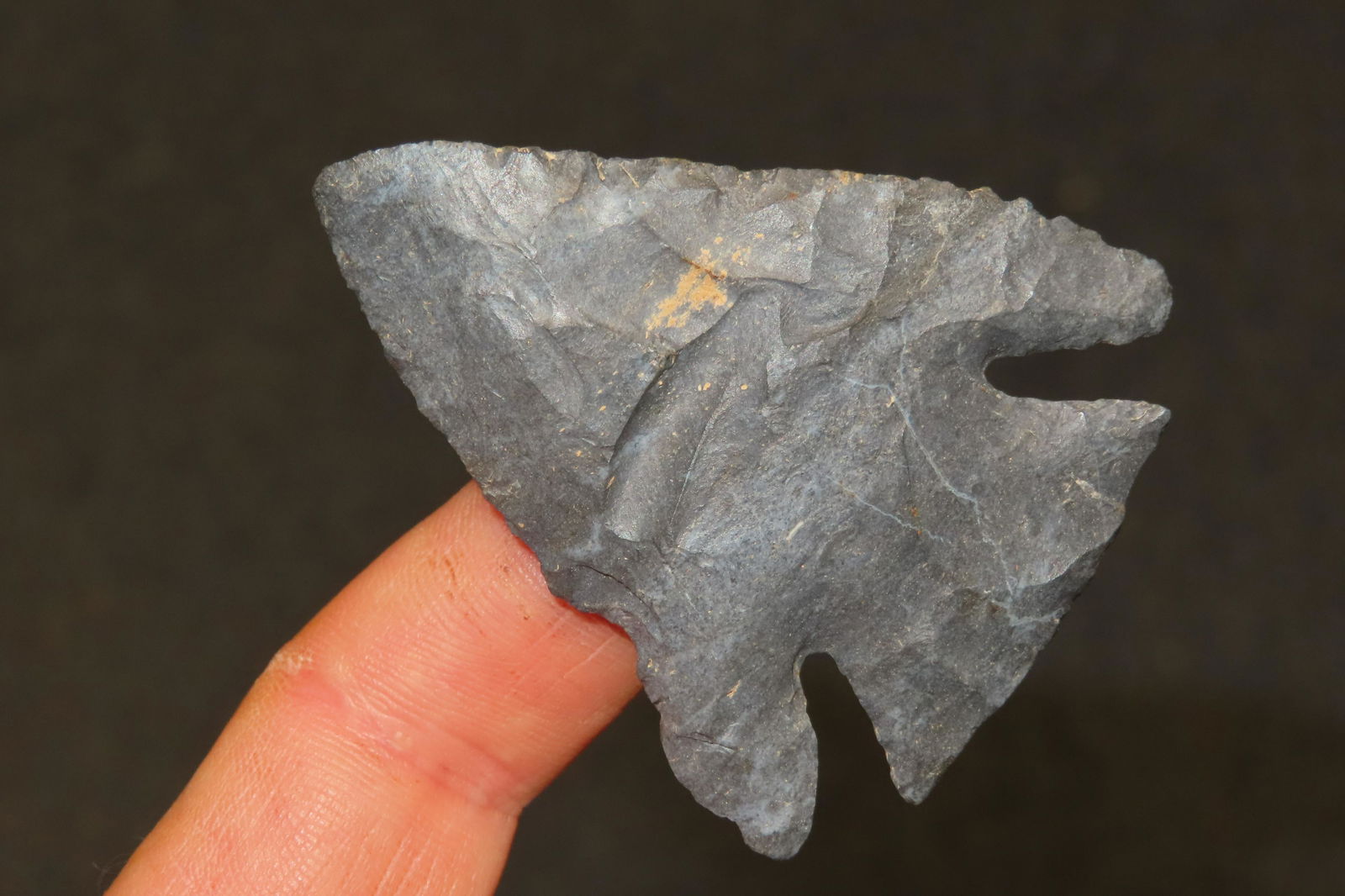 2 3/8" Lost Lake. Made of colorful cohocton chert. from a private collection out of St. Louis, (1 of 8)