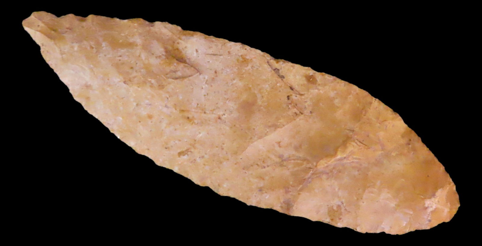 5 1/2" x 1 3/16" Bi-Point Knife Burling Chert from Sullivan Co. Missouri, Ex. Steve McCabe (1 of 8)