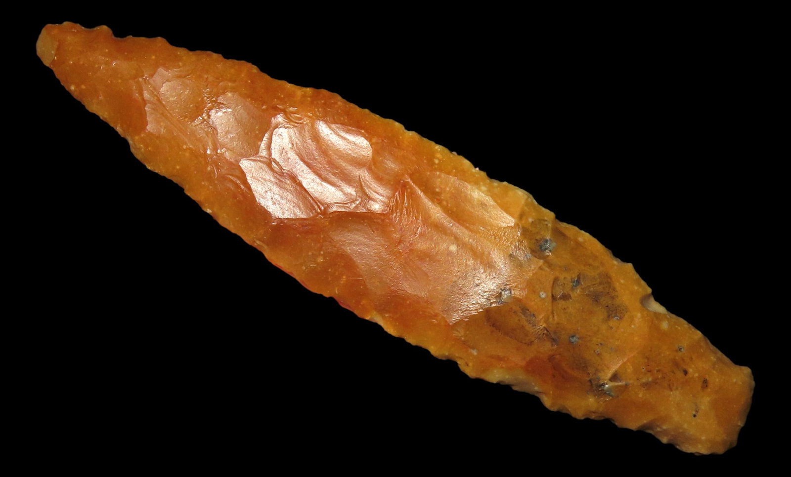 5 1/2" x 1 3/8" Kramer. Motley COA. Lee County Iowa. Creek Stained Chert. Highly Collectable. (1 of 9)