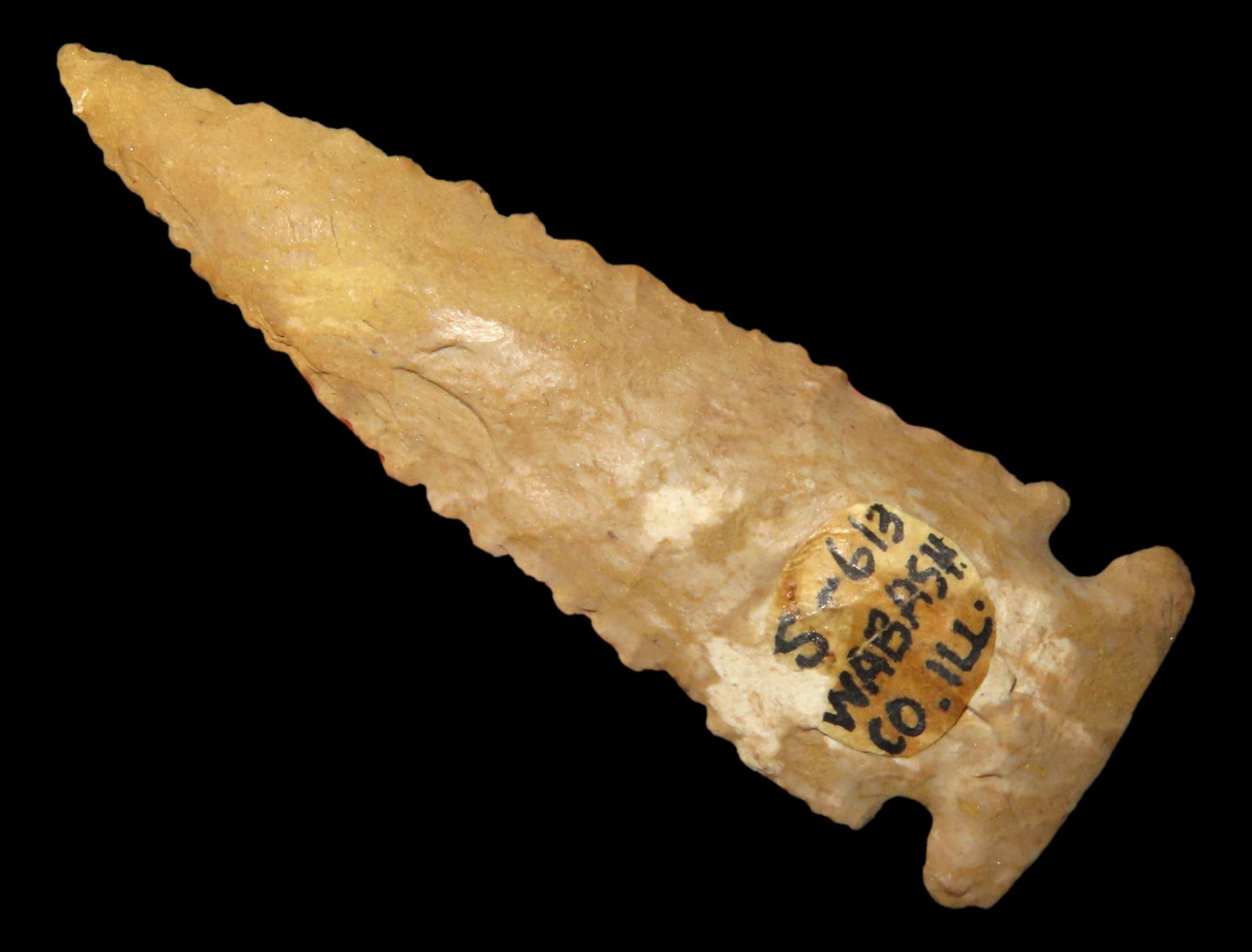 2 13/16" x 7/8" Pinetree. Dickey COA. Wabash Illinois. EX B.W. Stephens, Sibley. Ft. Payne Chert. (1 of 5)