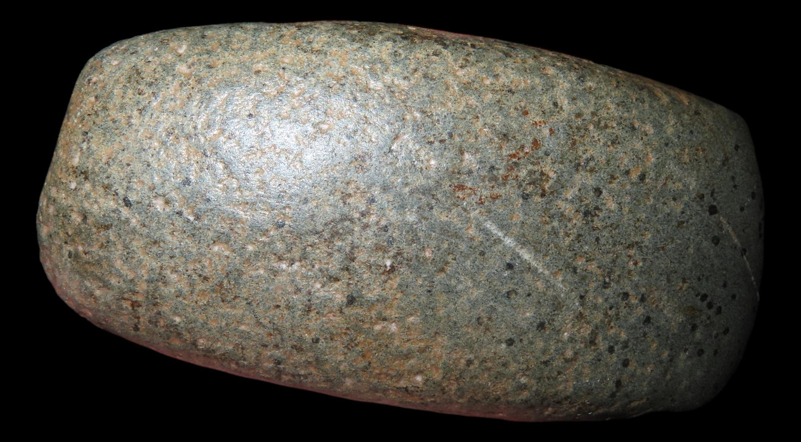 4  1/4"  x  2  1/8" Nebo Celt Motley COA. Speckled black and green hardstone. (1 of 11)