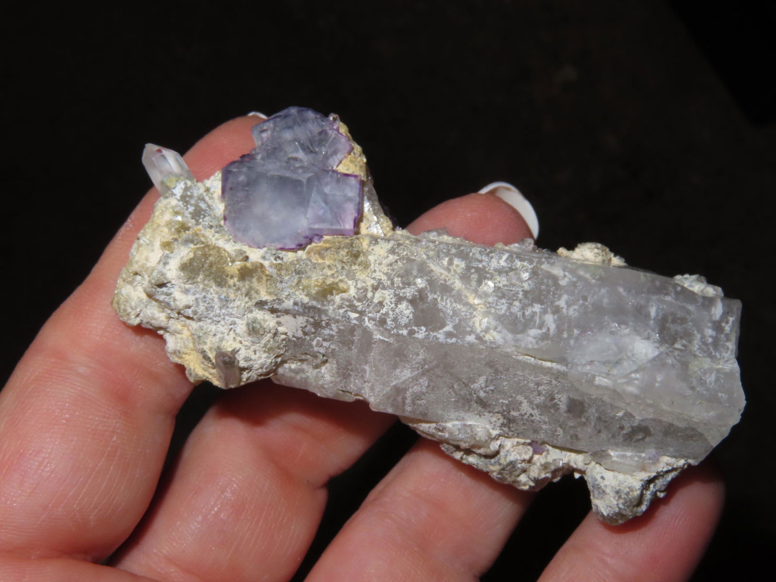 2 7/8" Quartz, Flourite Arsenopyrite Hunan, China (1 of 3)