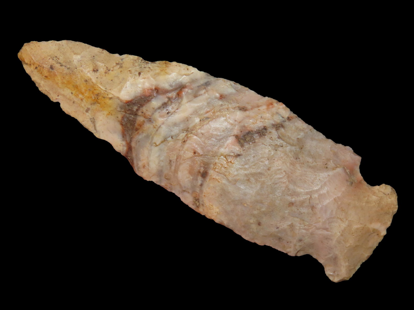 4 1/4" Dovetail made of colorful banded Mozarkite, Ex. Steve McCabe Collection, Milan, Sullivan (1 of 7)