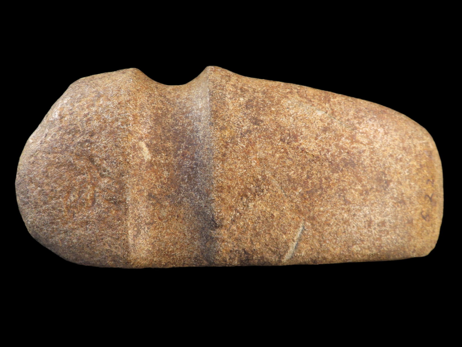 6 3/4" 3/4 Groove Axe found in Illinois, Ex Butch Perring, Ex Scott Ryburn Collection: 6 3/4" 3/4 Groove Axe found in Illinois, Ex Butch Perring, Ex Scott Ryburn Collection