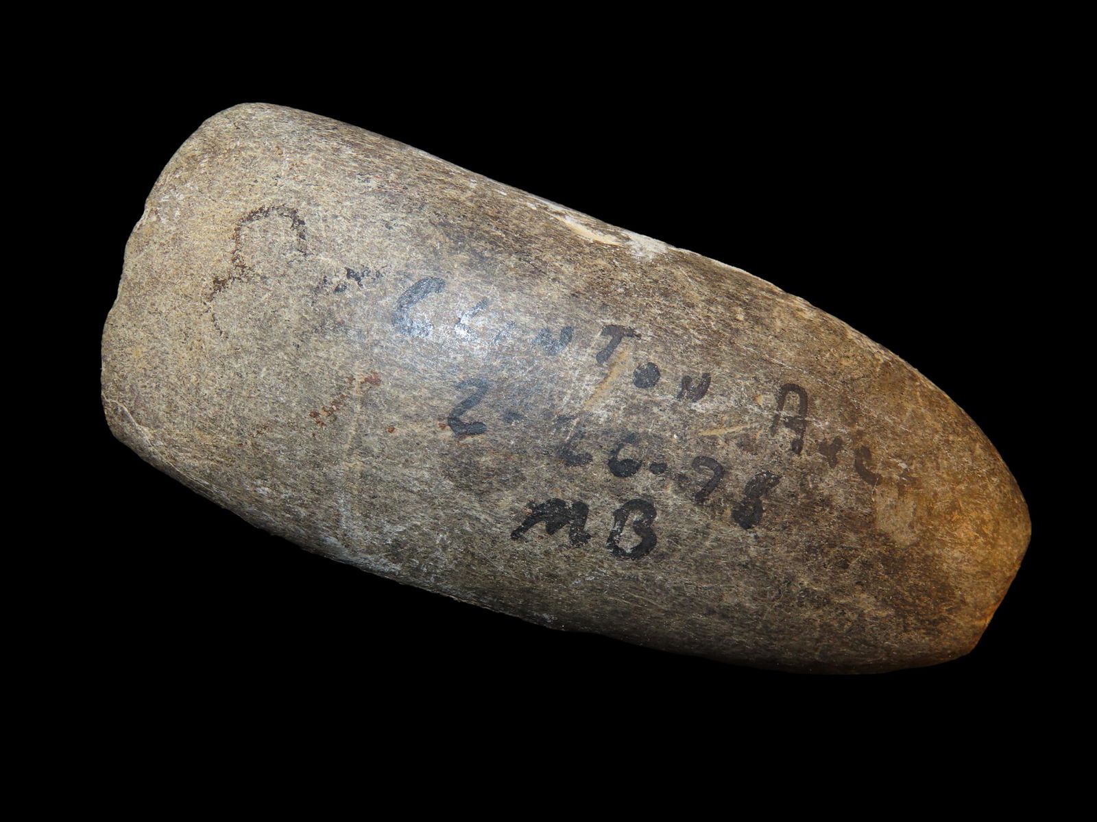 3 1/4" Woodland Celt found near Clinton Illinois in 1978 (1 of 7)