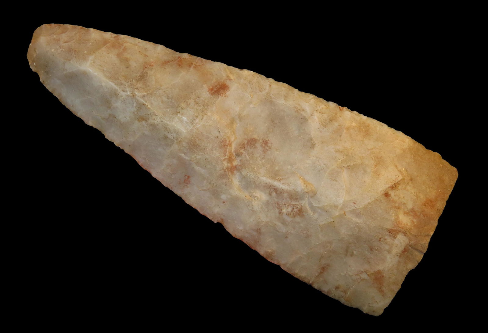 7" Caddo Blade made of Novaculite, a True Heartbreaker, broke in ancient times due to a geode (1 of 7)