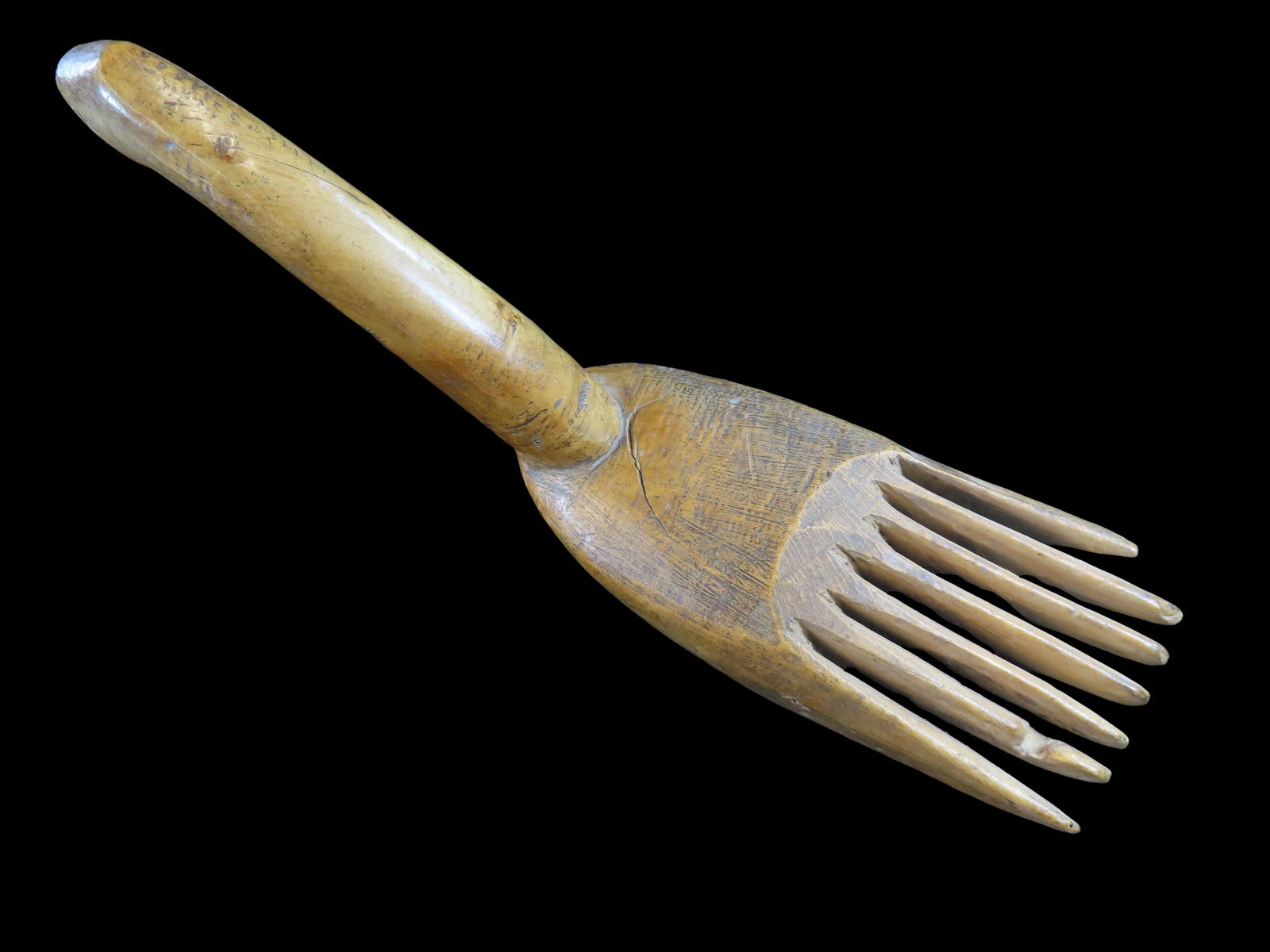 10 1/4" Antique Flax Comb from Eastern Europe mid 1800-to mid 1900 (1 of 7)