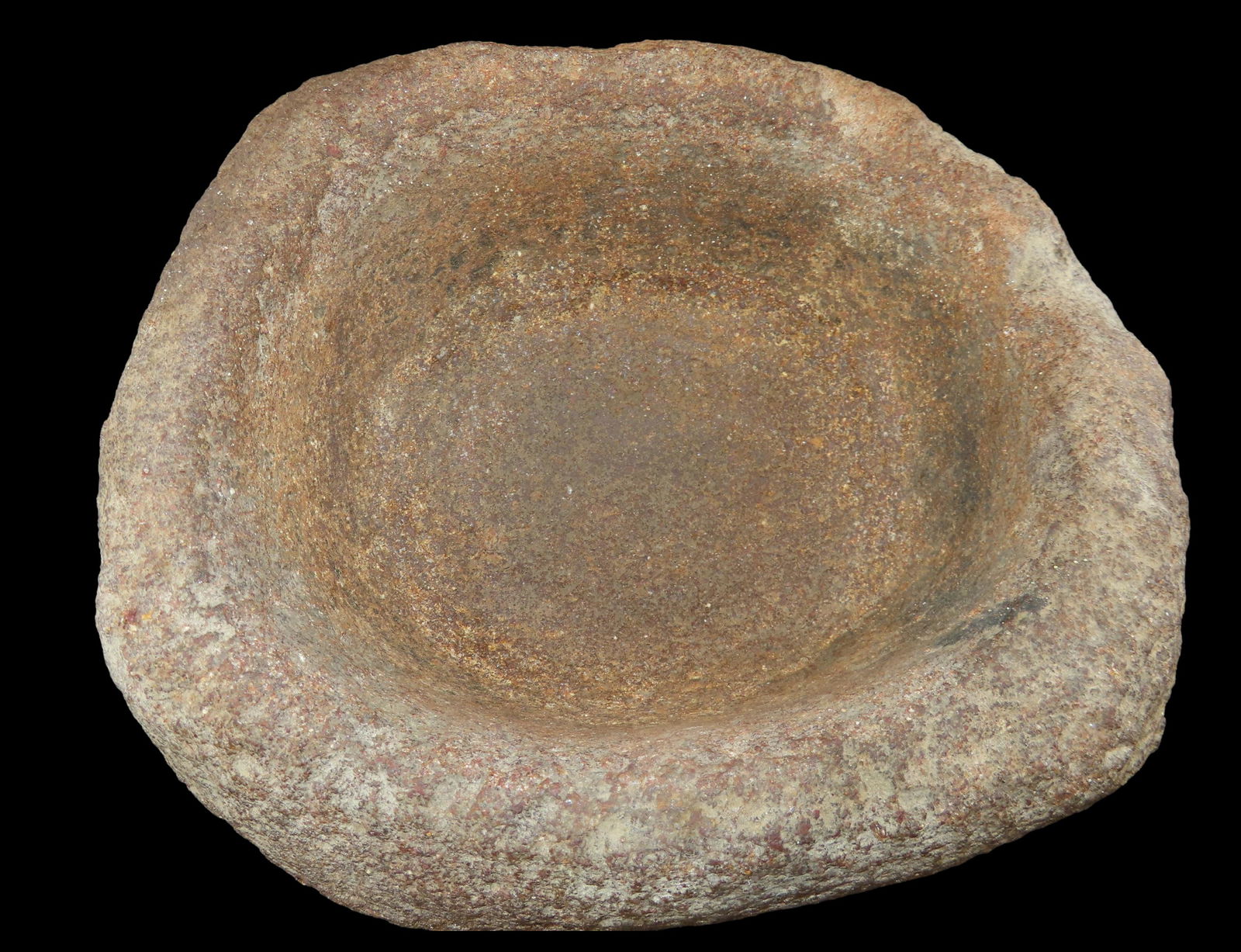 9" x 8 1/2" x 4 1/2" Stone Mortar/Grain Grinding Bowl, Made from Ironstone, Similar to Hematite, (1 of 10)