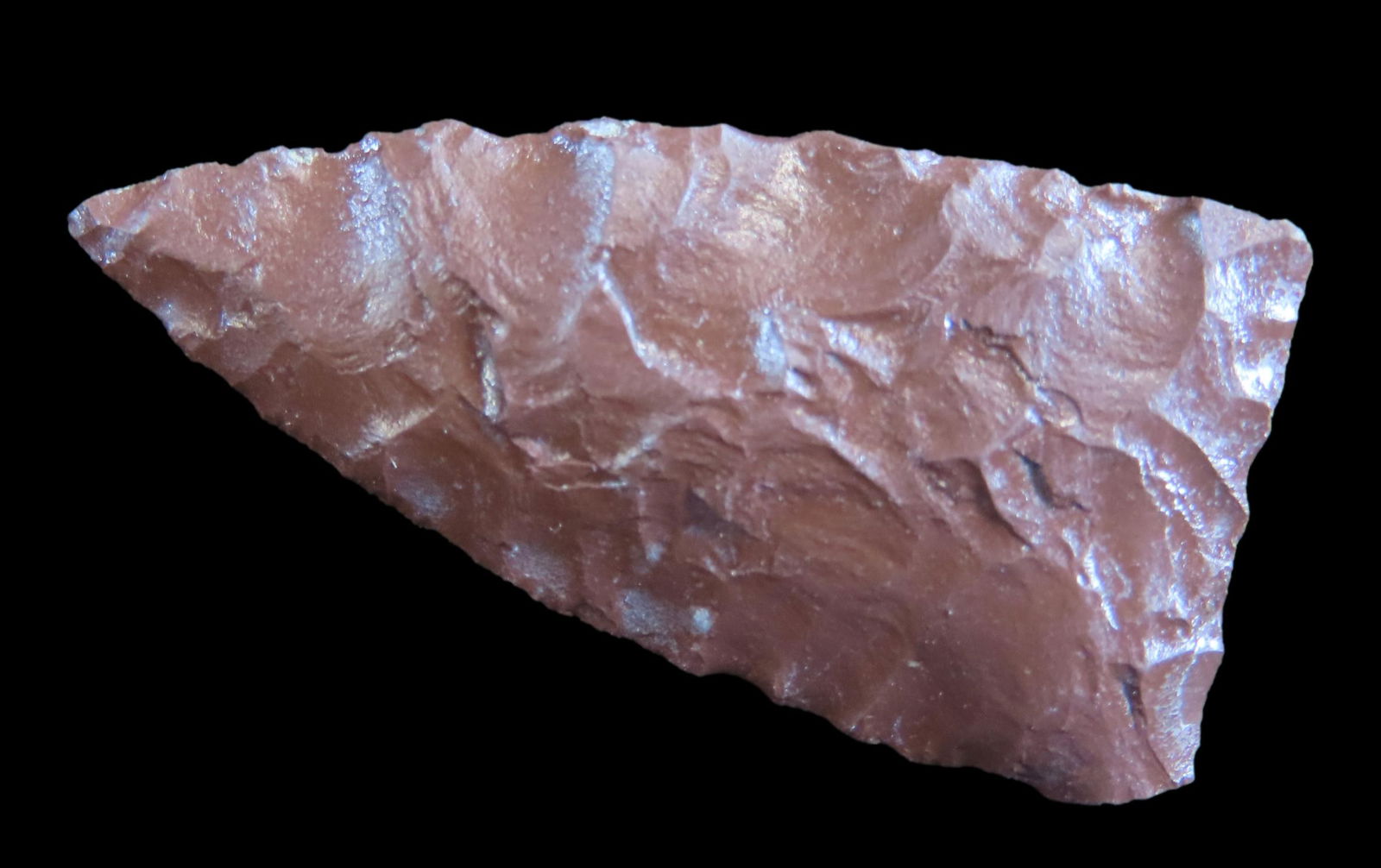 15/16" Madison Triangle, made out of red jasper, Mandan, Found in South Dakota (1 of 7)