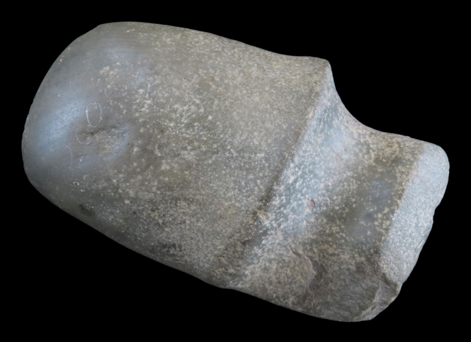 5 1/4" 3/4 Groove Axe, Excellent polish on bit, made of fine green stone- Ex. Gerald Waters (1 of 10)