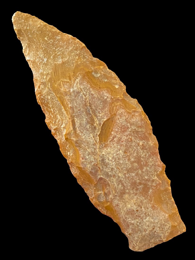 3 7/8" Paleo Hell Gap- Found by Jim Trimble between Eastern Colorado- Southwest Nebraska- Stermer (1 of 9)