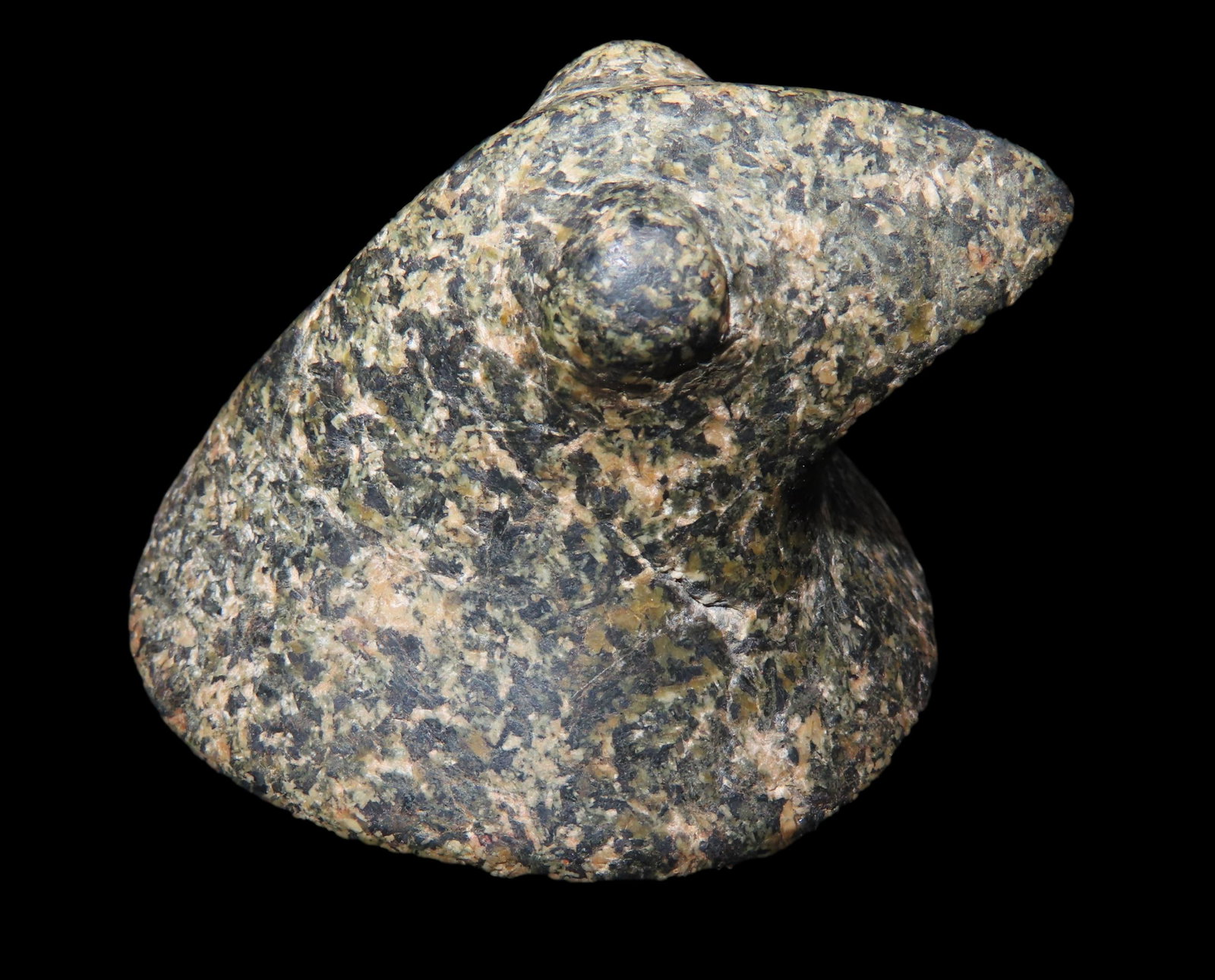 2 1/4" Bust Birdstone, Dickey COA, overall nice color and finish, small pop-eyes,  found in Scioto (1 of 17)