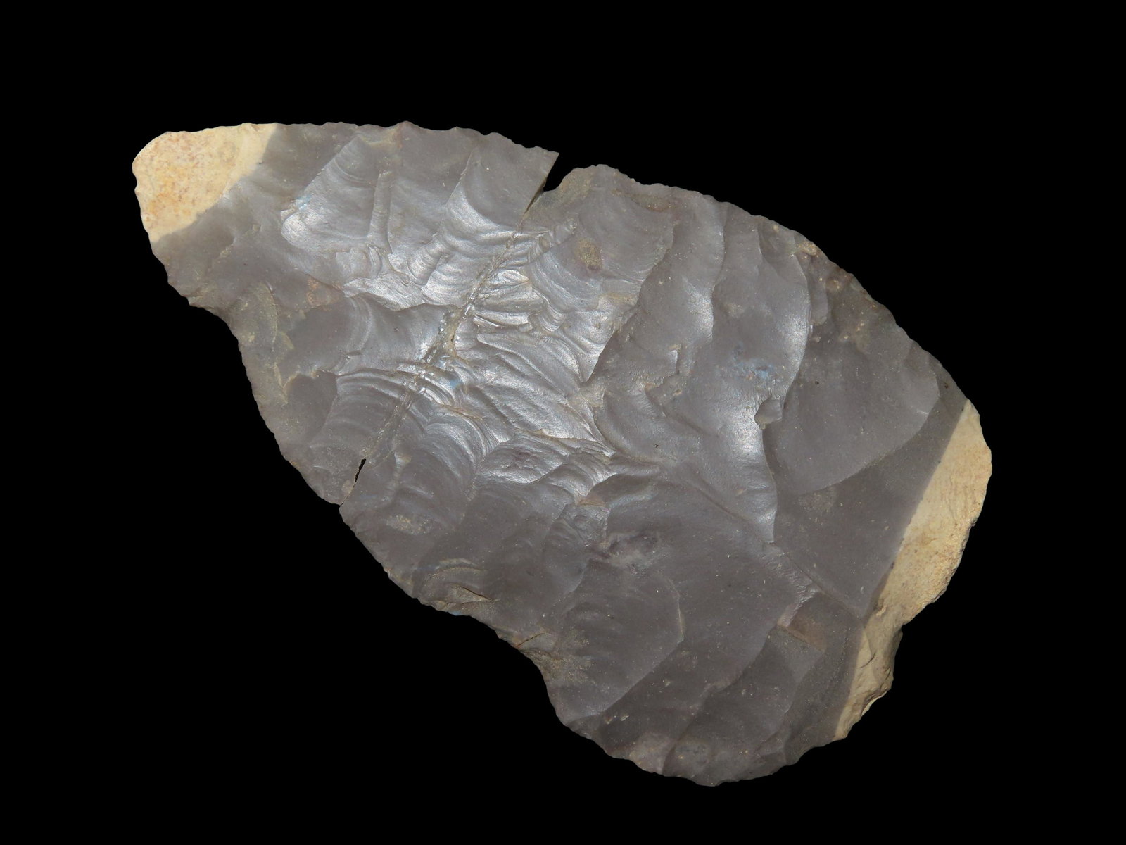 4 1/2" Cache Blade, ***BROKEN AND GLUED***, found in Jasper Co Illinois, Ex Randall Kimbrell (1 of 7)