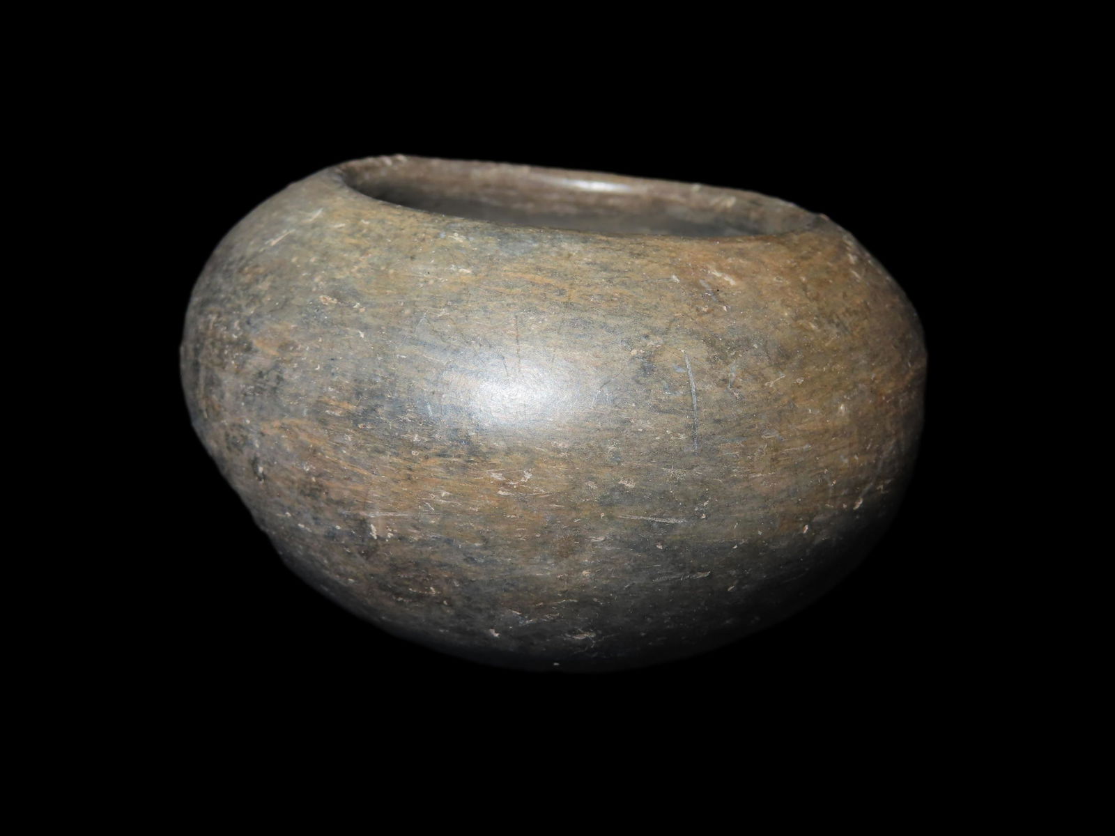 4" x 2 3/4" Mississippian Bowl, found in Mississippi Co Arkansas-Nice Bell, Plain Finish (1 of 7)