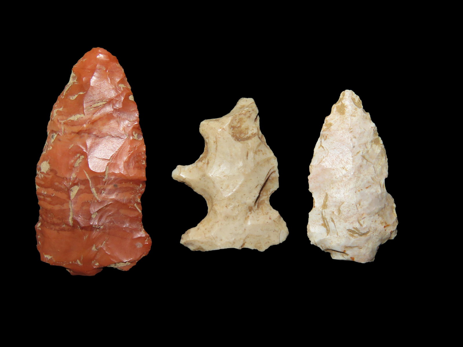 Grouping of 3 Flint Eccentrics, found in Southern Illinois, Ex Randall Kimbrell Collection (1 of 3)
