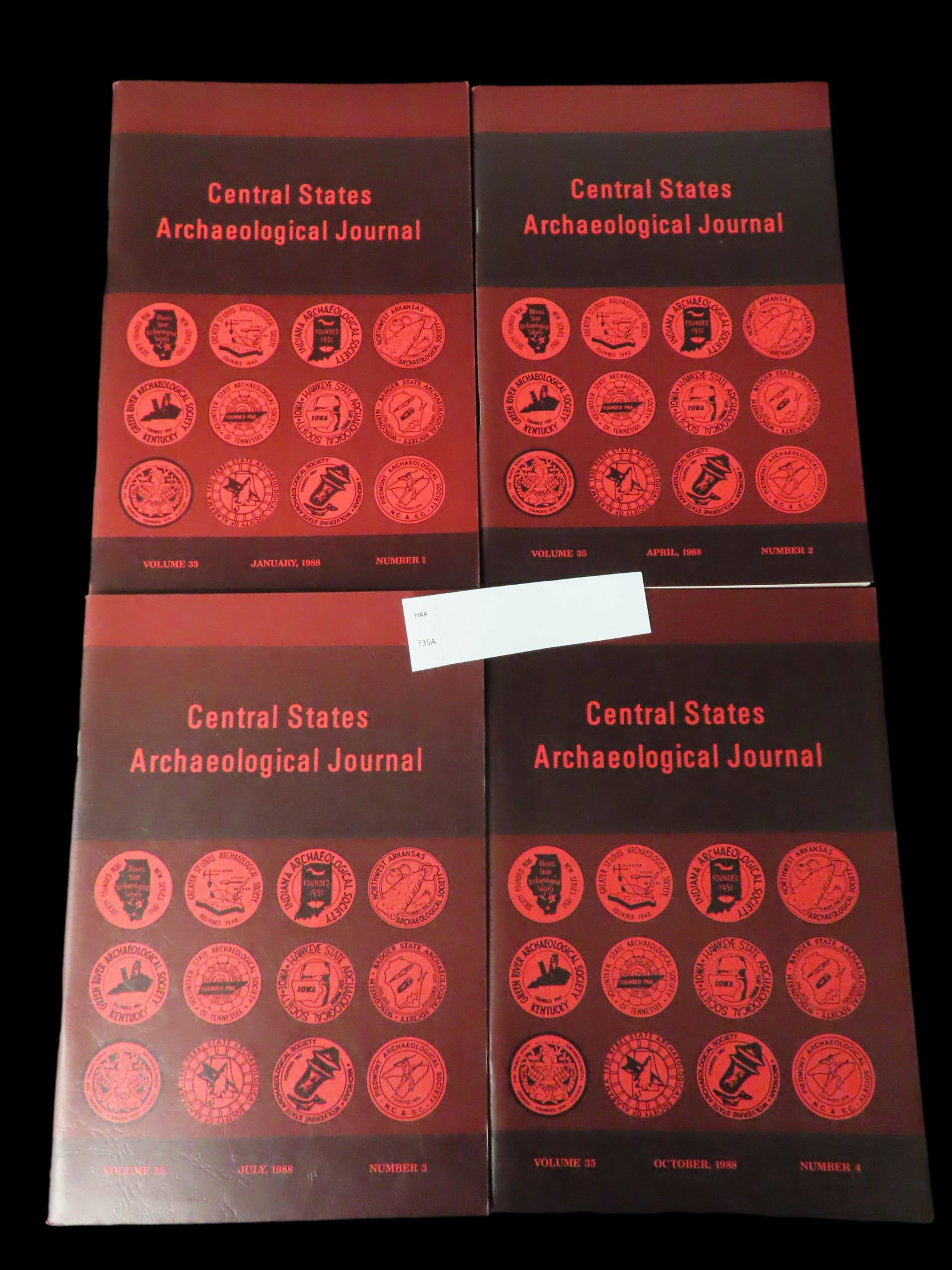 Central States Archaeological Journal 1988 Vol. 35 Num 1-4 (1 of 1)