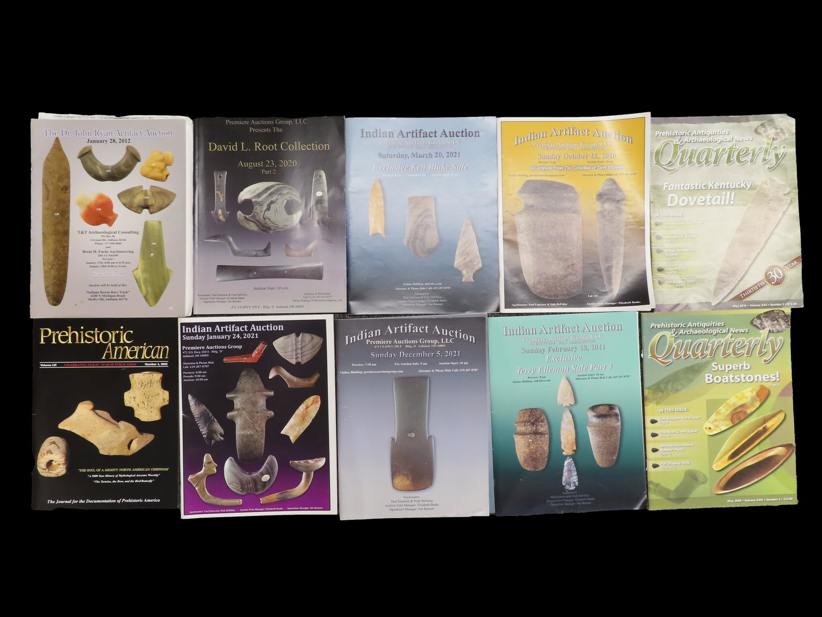 Set of 10 Various Artifact Auction Catalogs and Magazines (1 of 2)