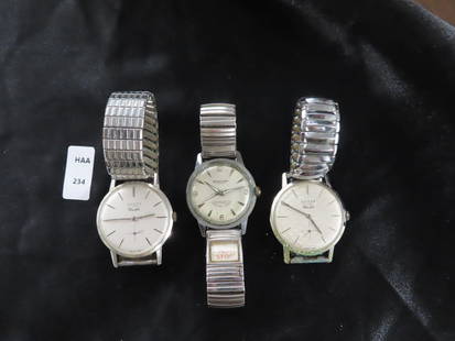 Three Vintage watches; Two Desta and One Endura, unknown if they are in working condition: Three Vintage watches; Two Desta and One Endura, unknown if they are in working condition