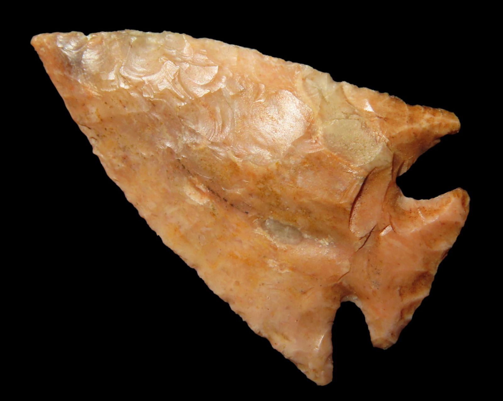 1 3/8" Pelican Lake Arrowhead; Ryan Keele COA, Found in Milan, MO.; EX. Steve McCabe Collection (1 of 7)