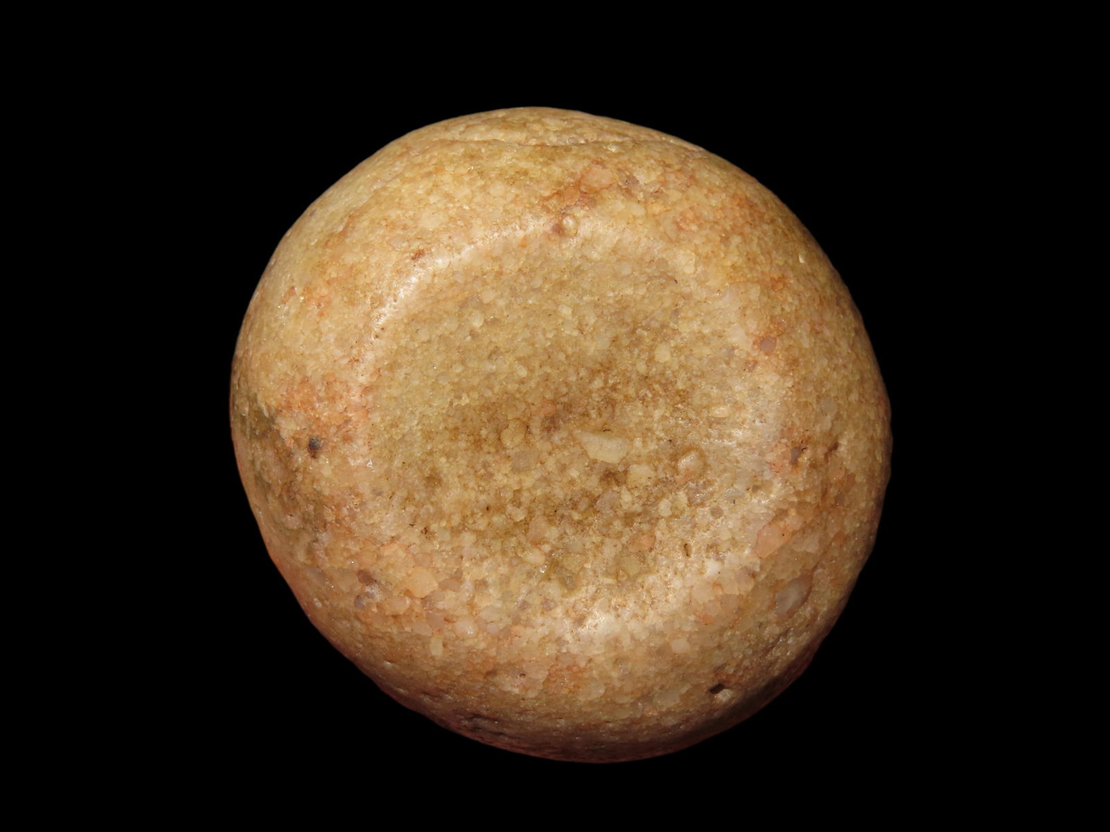 2" Quartz Double-Cupped Discoidal, Made form tan Flint, Found in Southern Illinois.  Ex Jake Vahle. (1 of 12)