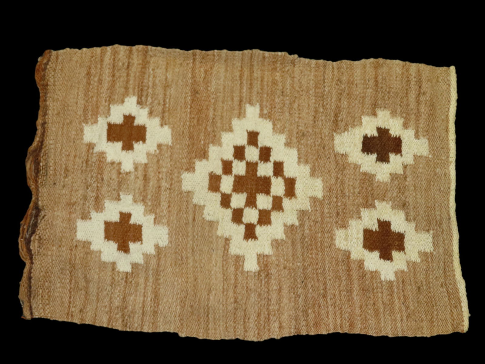 21 1/2" x 28" Authentic Navajo Saddle Blanket in Good Condition (1 of 9)