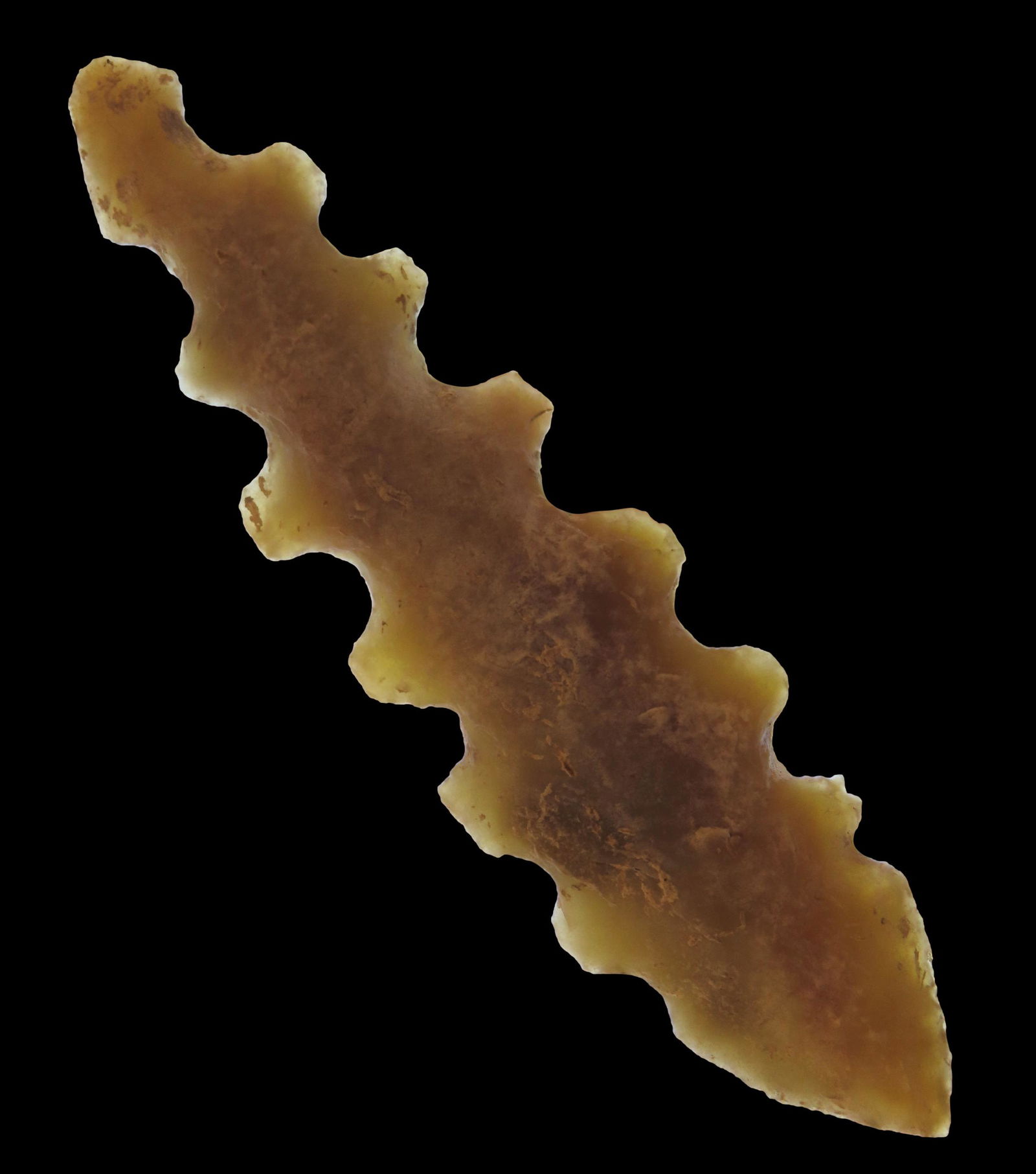 4 1/2" Sawtooth Eccentric,  Pre Columbian, Belieze, Ex DeRosear, D. Walley in 2004, Ex. Herb Mangold (1 of 6)