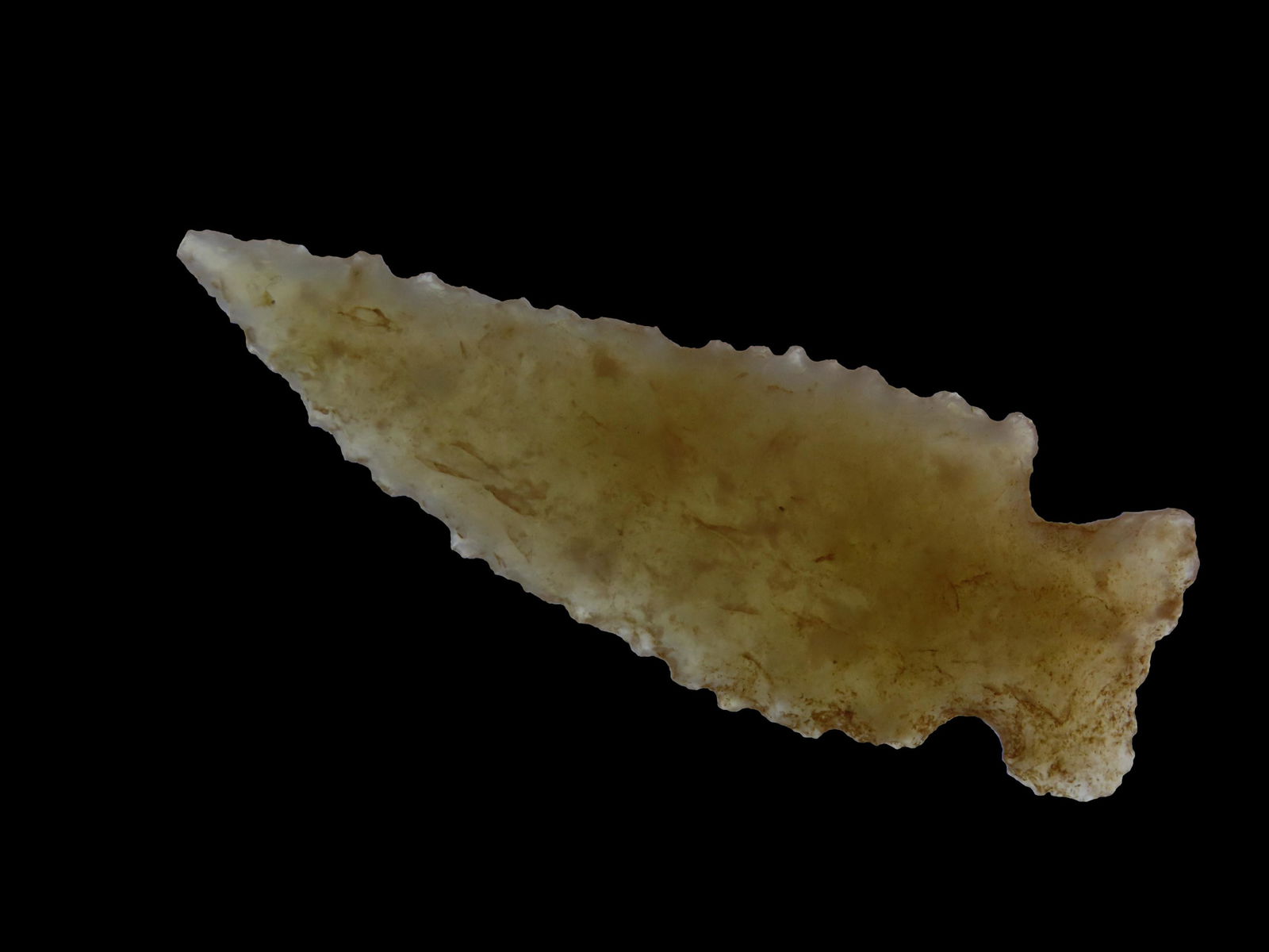 2 5/16" Late Archaic High Plains  San Pedro, made of Chalcedony; Ben Stermer COA; found in Colorado (1 of 7)