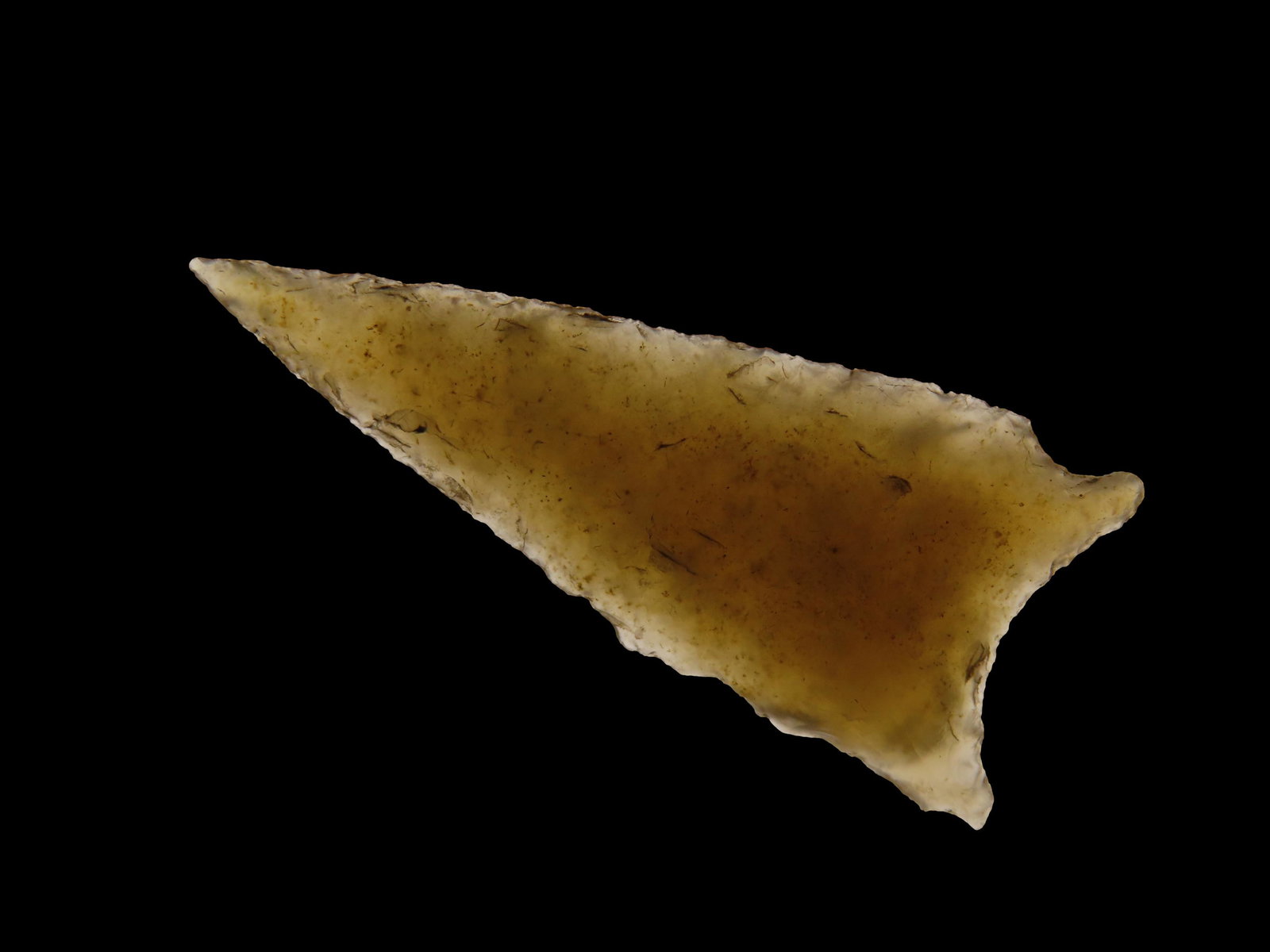 1 3/4" High Plains Superior Avonlea (Gill Lake Variety), Translucent Chalcedony Material (600 AD -: 1 3/4" High Plains Superior Avonlea (Gill Lake Variety), Translucent Chalcedony Material (600 AD - 900 AD); Ben Stermer COA; Reportedly Found in Colorado