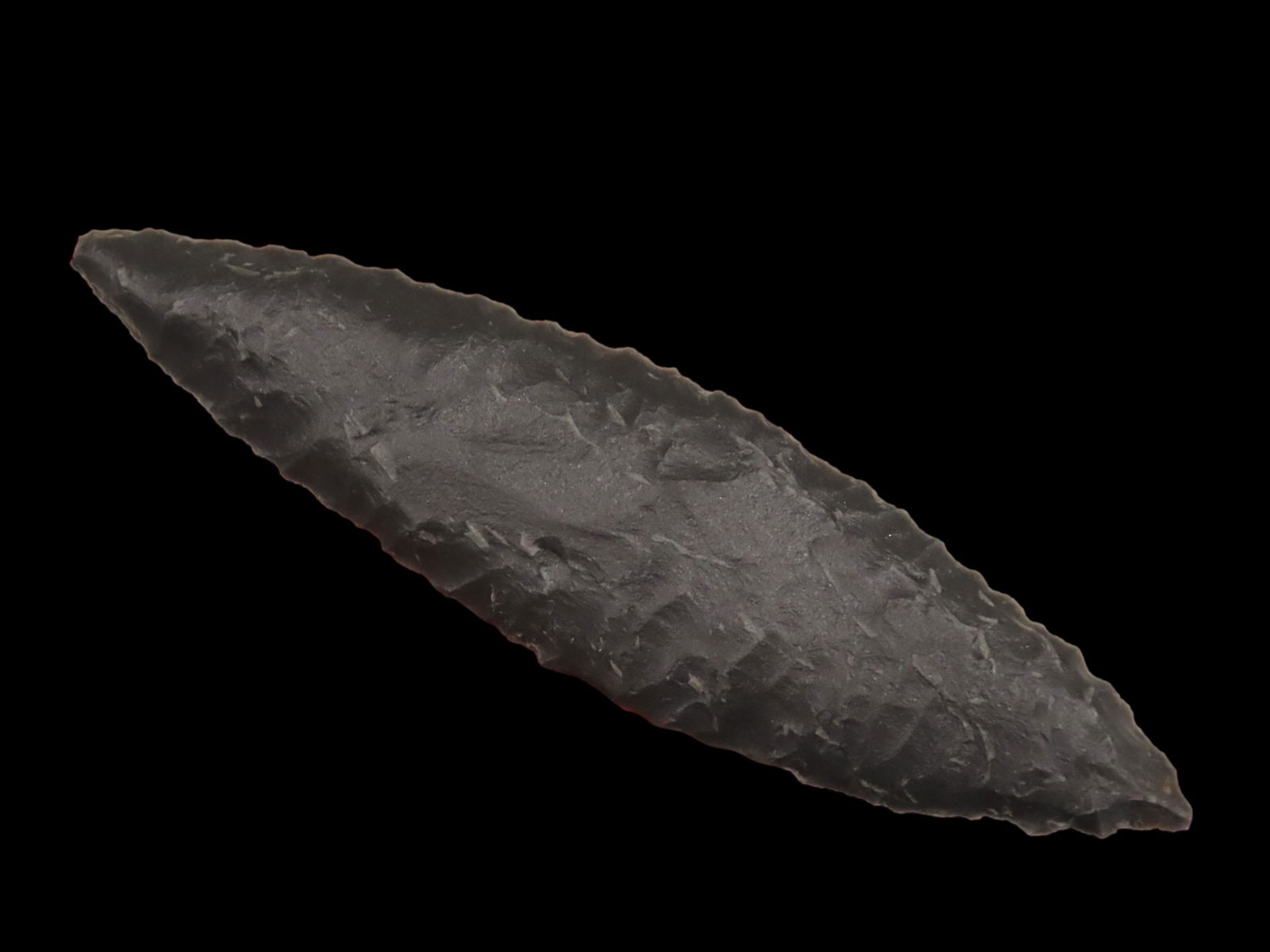 5 1/16" Archaic Bi-Pointed Blade, Stermer COA, Obsidian, Found in Nevada (1 of 8)
