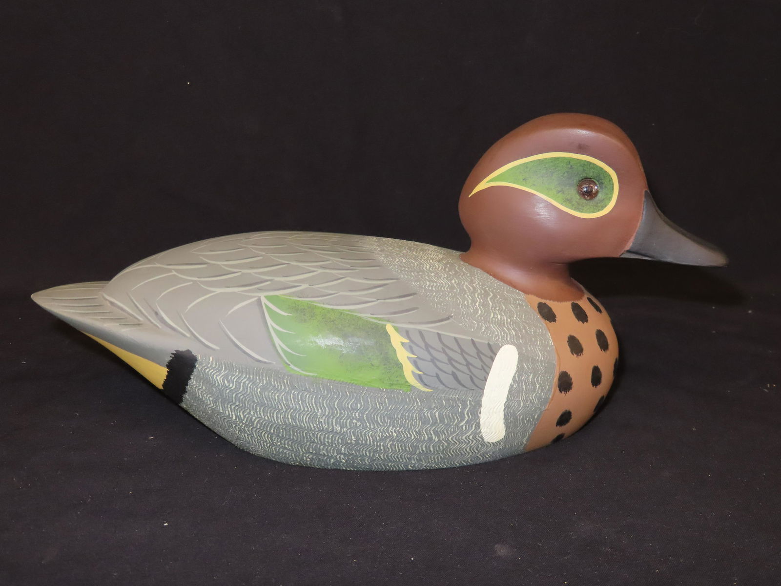9.3/4" Lifesize Greenwing Teal Duck Decoy 1985 North American Duck Collection Avon (1 of 4)