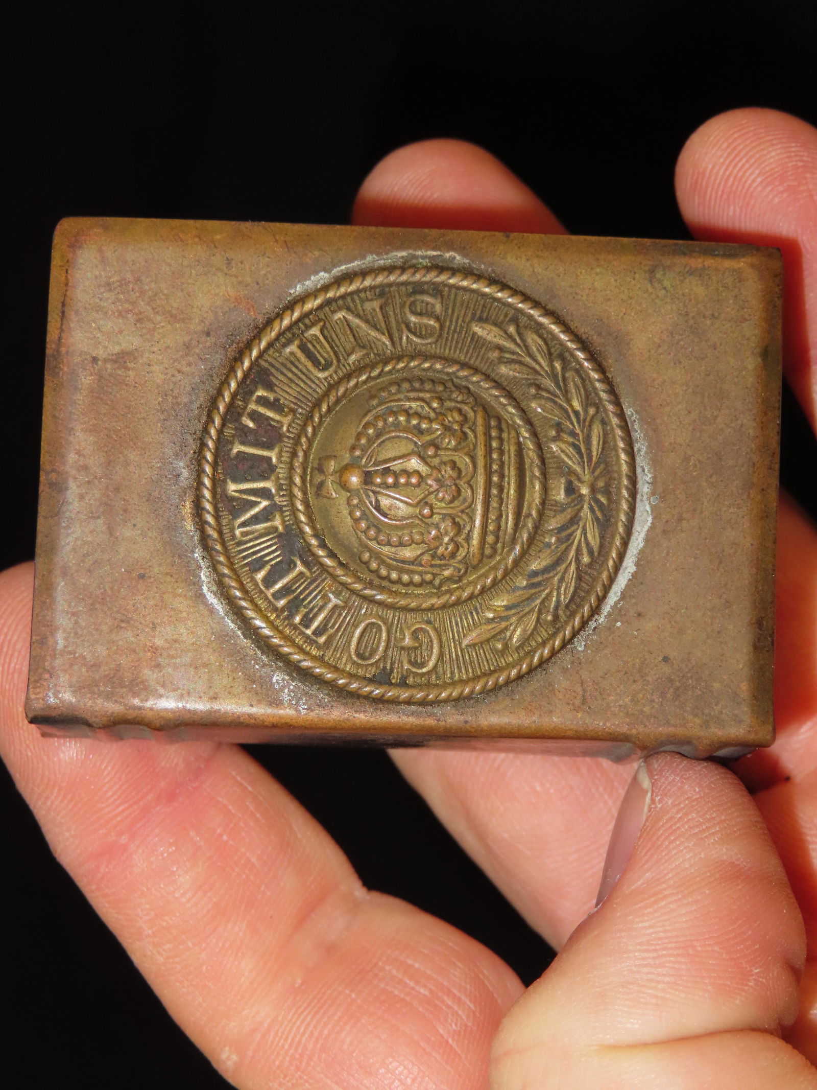 World War 1 WW1 German Match Box, Copper or Brass (1 of 3)