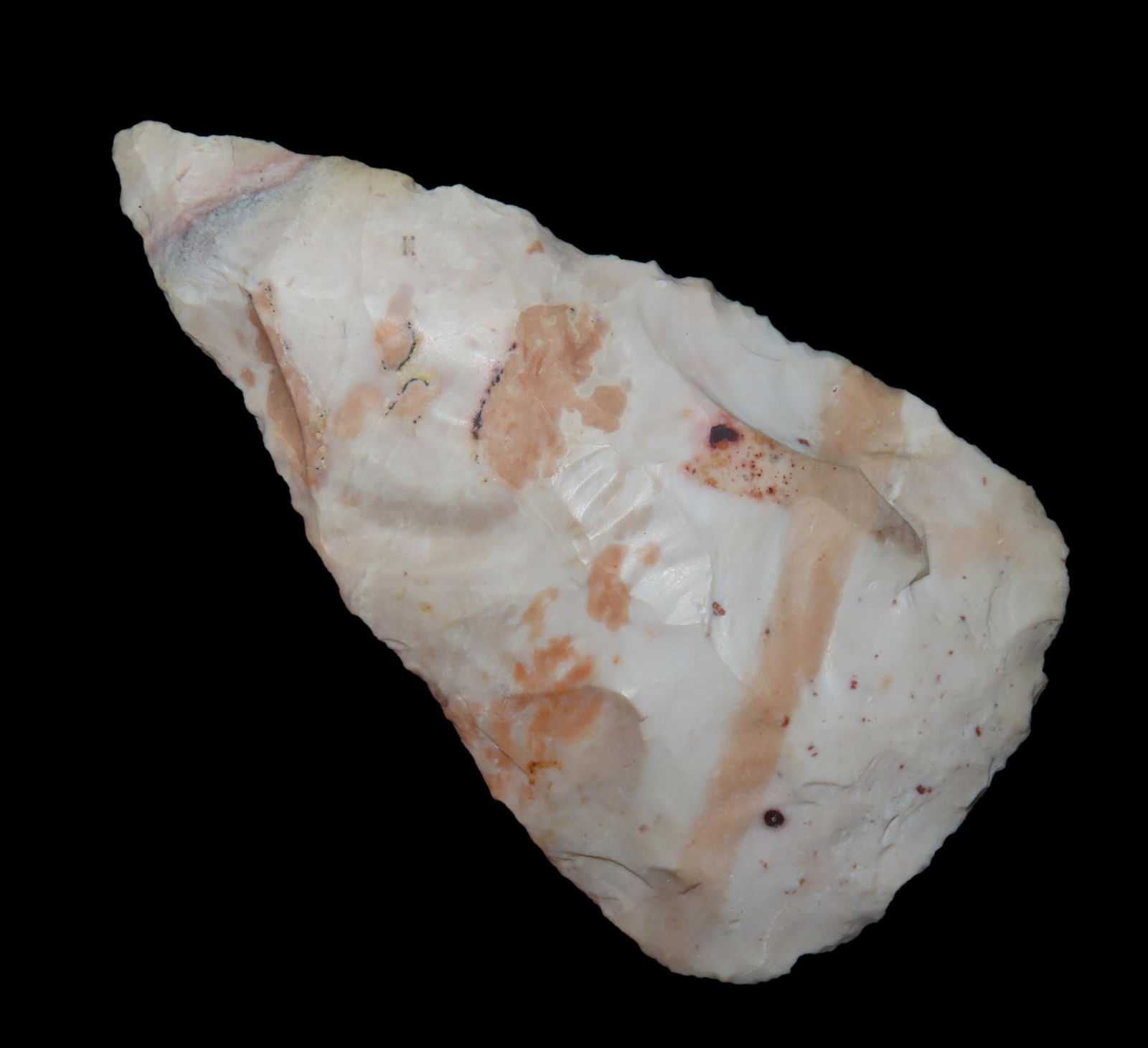 4 1/2" COLORFUL HOPEWELL NORTH BLADE FOUND AT THE SNYDER SITE IN CALHOUN COUNTY ILLINOIS BY WAYNE CR (1 of 6)