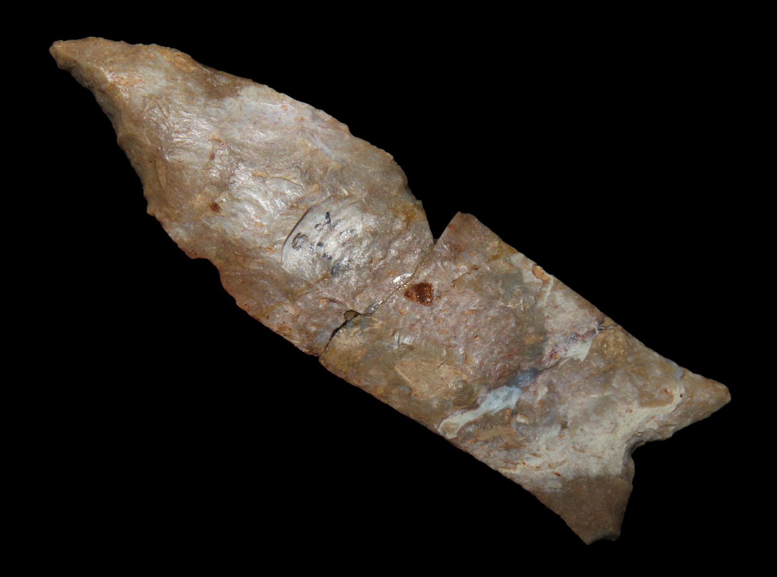 NICE 4" CUMBERLAND, DICKEY COA, FOUND IN TODD COUNTY KENTUCKY, NICELY FLUTED ON BOTH SIDES, BROKEN A (1 of 14)