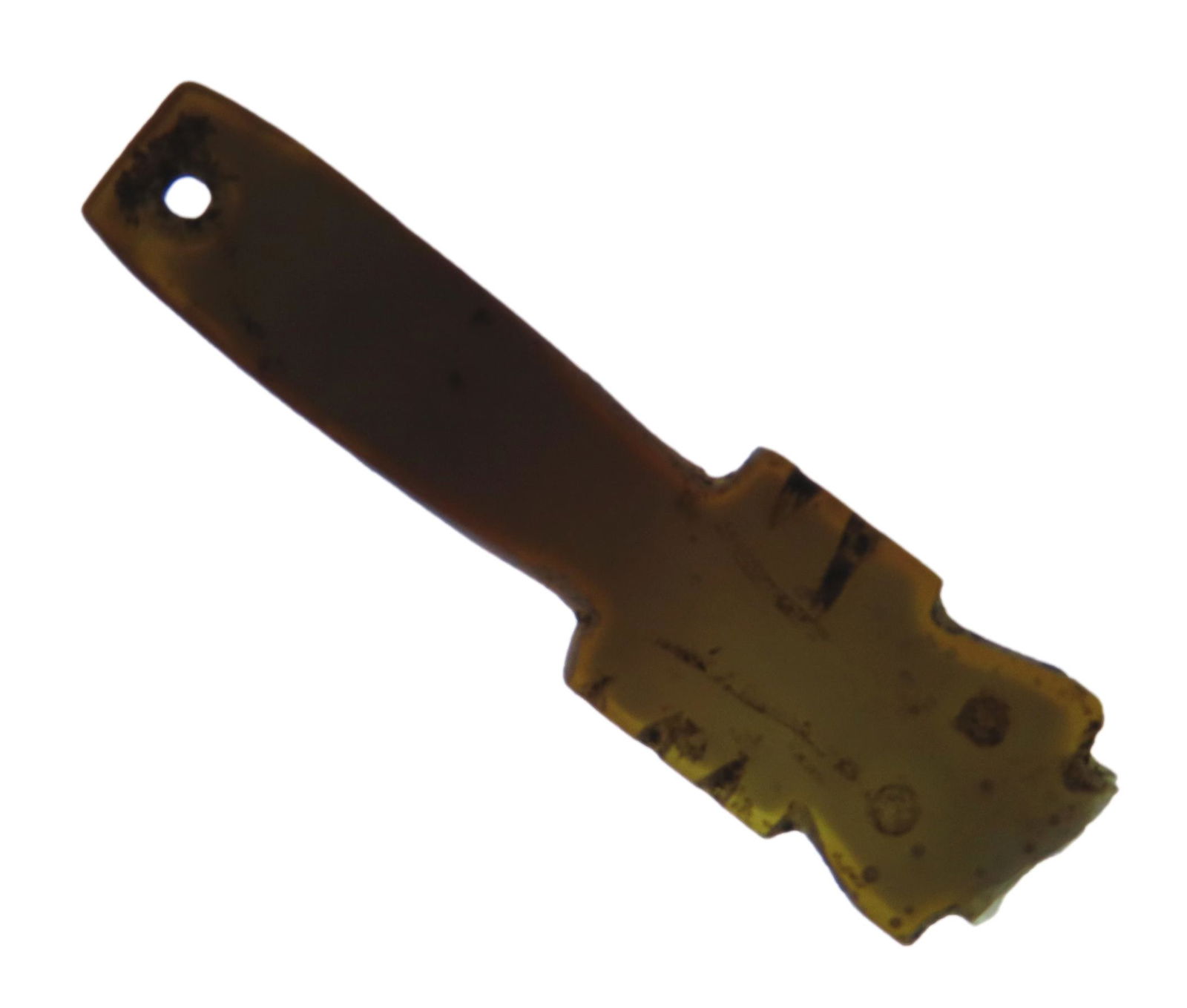 1 1/8" RARE ANASAZI / HOHOKAM DRILLED SHELL EFFIGY PENDANT FROM ARIZONA, NICELY ENGRAVED (1 of 8)