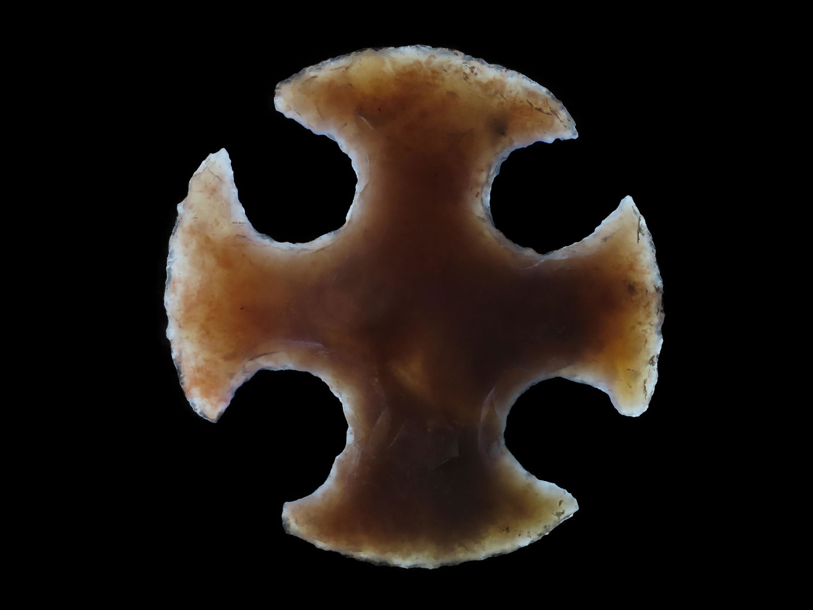 INCREDIBLE MAYAN FLINT ECCENTRIC FROM BELIEZE, HIGHLY TRANSLUCENT EXAMPLE, NICE LARGE WELL MADE PIEC (1 of 7)