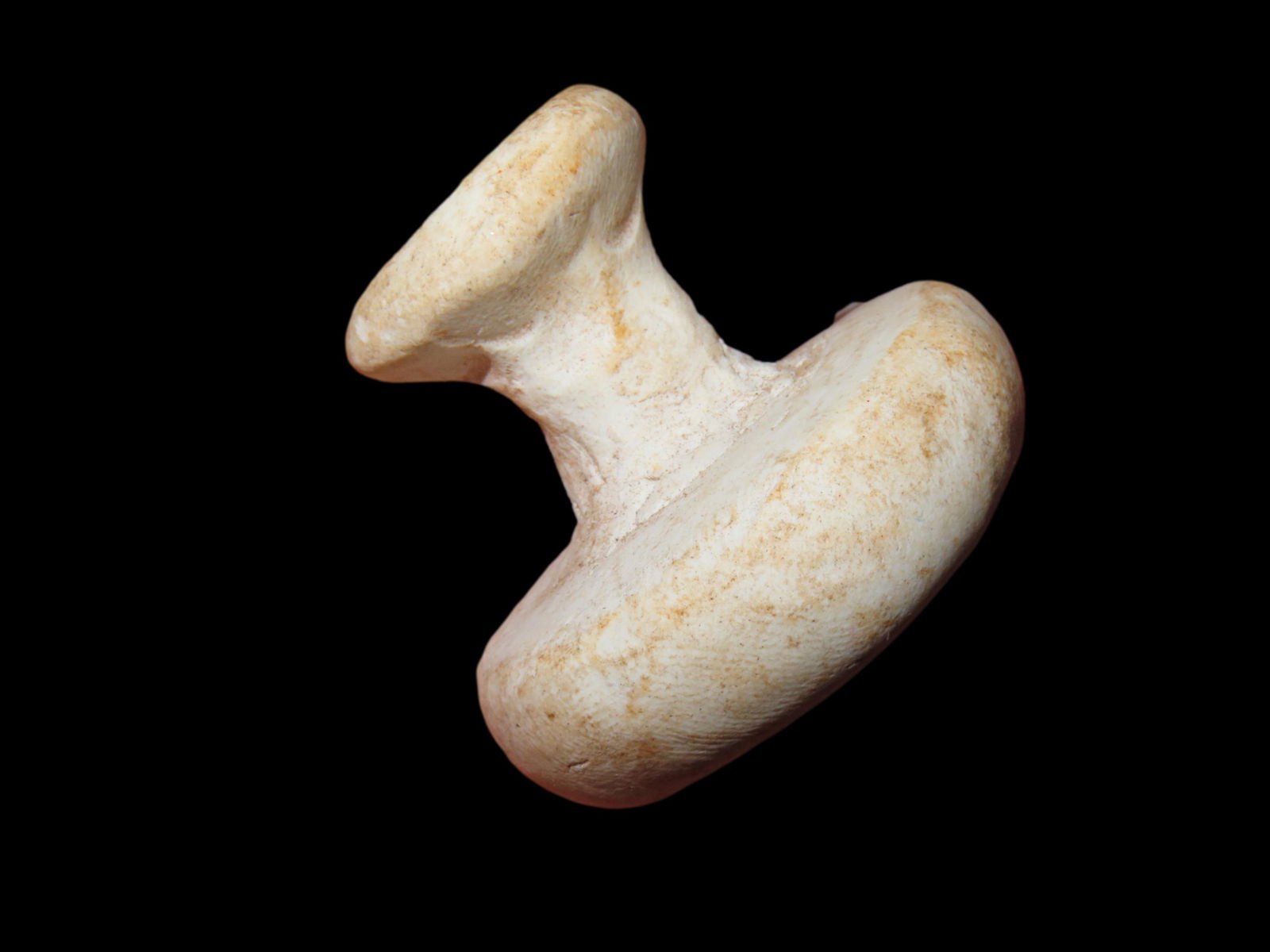 INTERESTING CLAY STAMP OR EAR SPOOL, NEAT PIECE OF PRECOLUMBIAN ART (1 of 8)