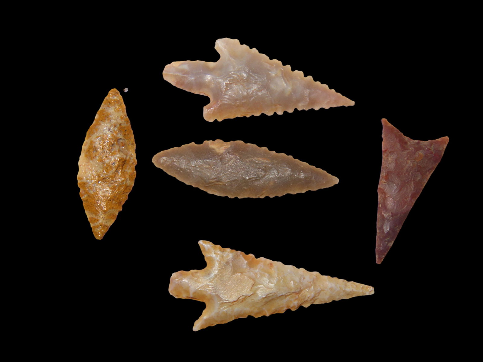 AMAZING GROUP OF AFRICAN NEOLITHIC ARROWHEADS, SPEAR POINTS, BIRD POINT, SAHARA DESERT ARTIFACTS (1 of 2)