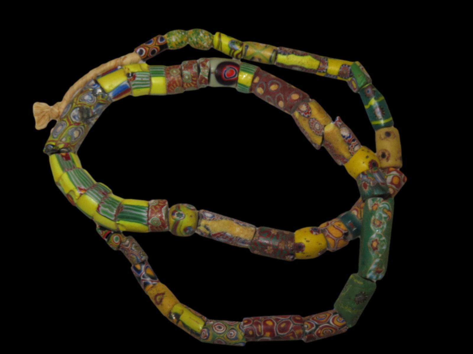 COLORFUL STRAND OF VENETIAN MILLIFIORI AFRICAN TRADE BEADS, GREAT COLOR, LARGE NECKLACE OF BEADS: COLORFUL STRAND OF VENETIAN MILLIFIORI AFRICAN TRADE BEADS, GREAT COLOR, LARGE NECKLACE OF BEADS