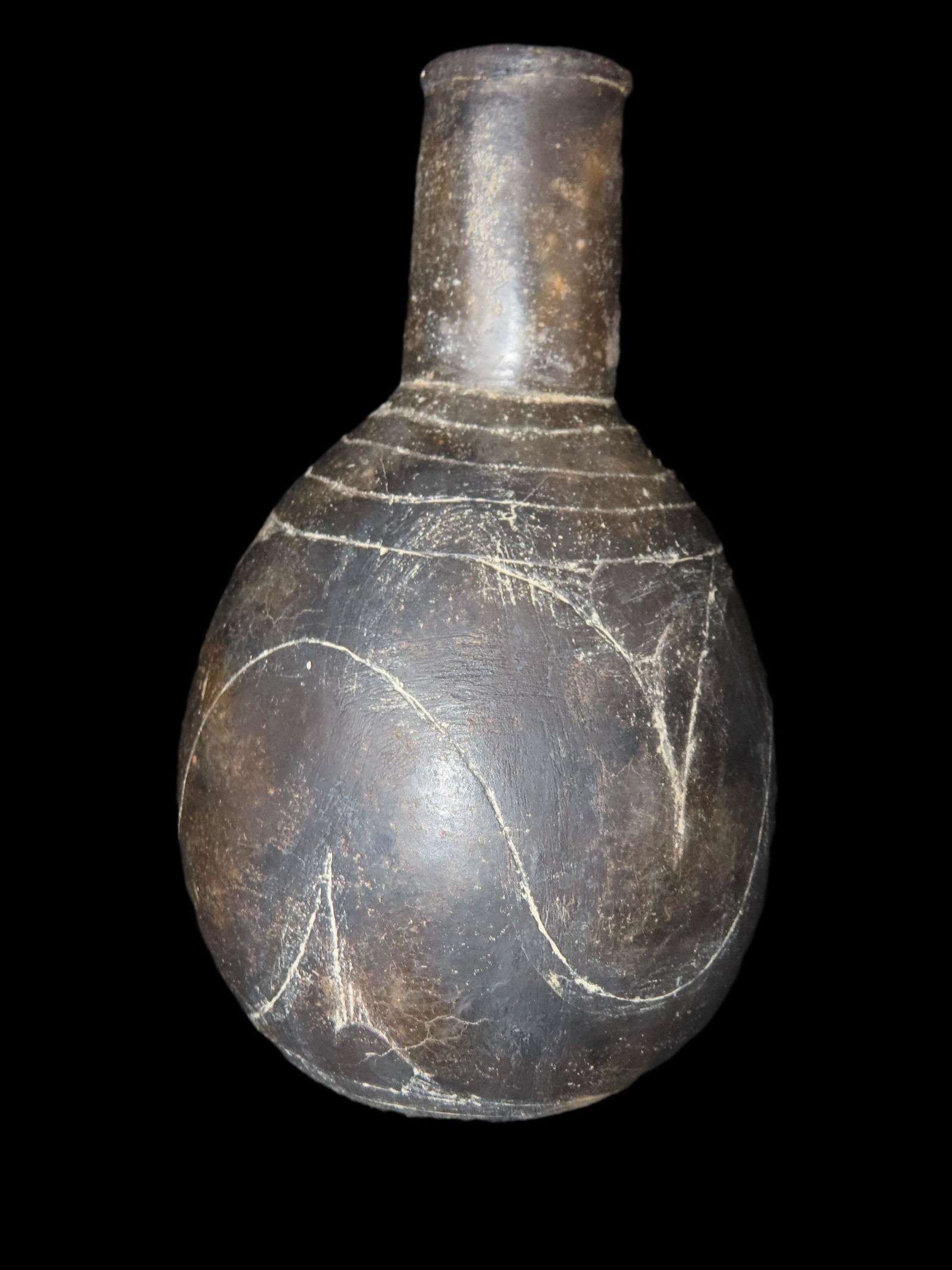 8" x 4 1/2" Engraved Waterbottle, found at the Ka-Do-Ha Site in Howard Co Arkansas, by Joe Shurtleff (1 of 8)