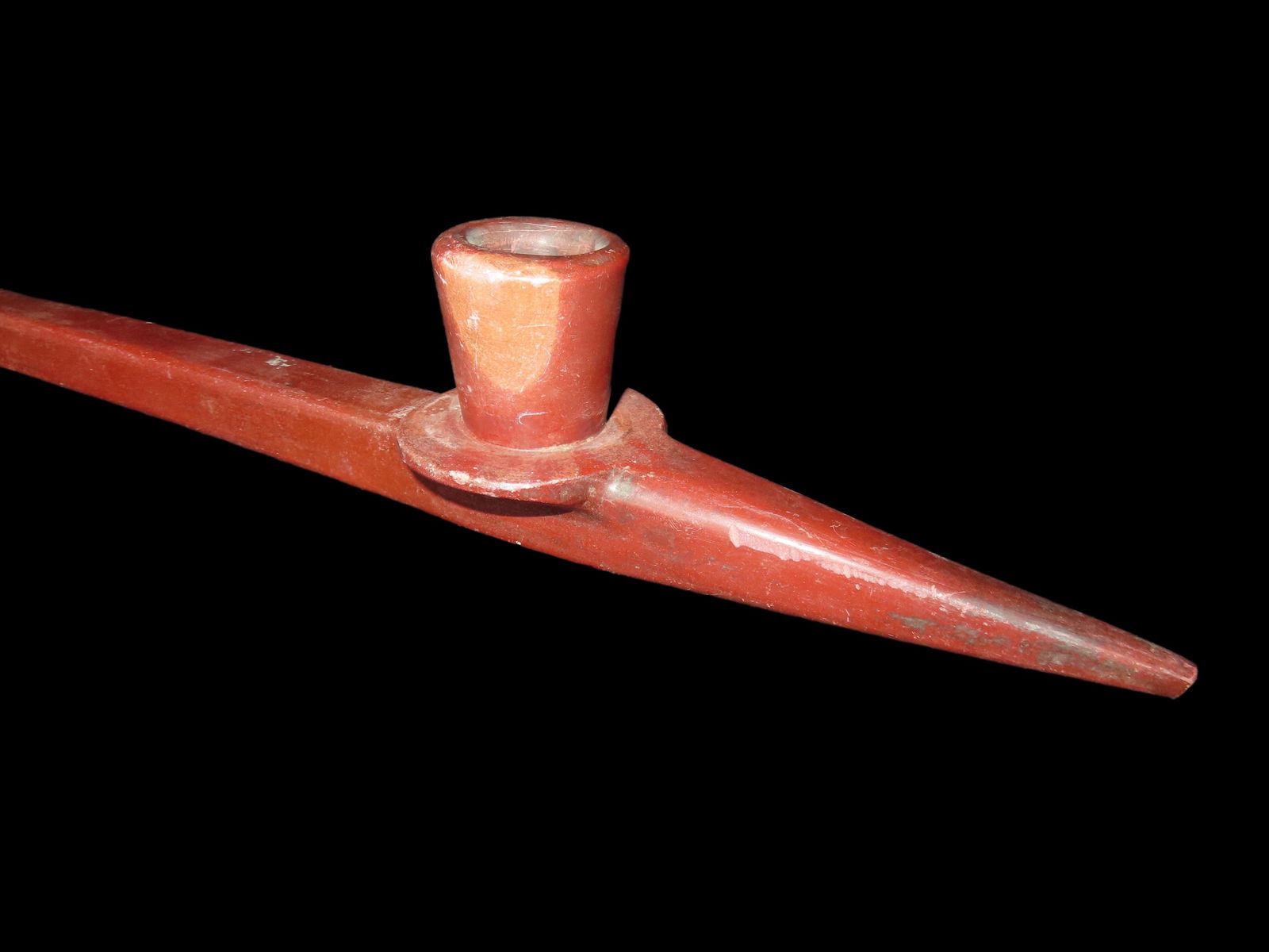 27 5/8" Extremely Long Catlinite Pipe, Resembles Opium Asian  Pipes the 1800's with Ancient repairs, (1 of 18)